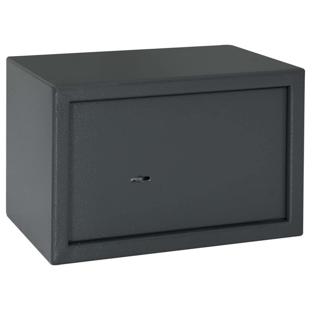 vidaXL Tresor Safe Box mit Schloss Dunkelgrau 31 x 20 x 20 cm Stahl