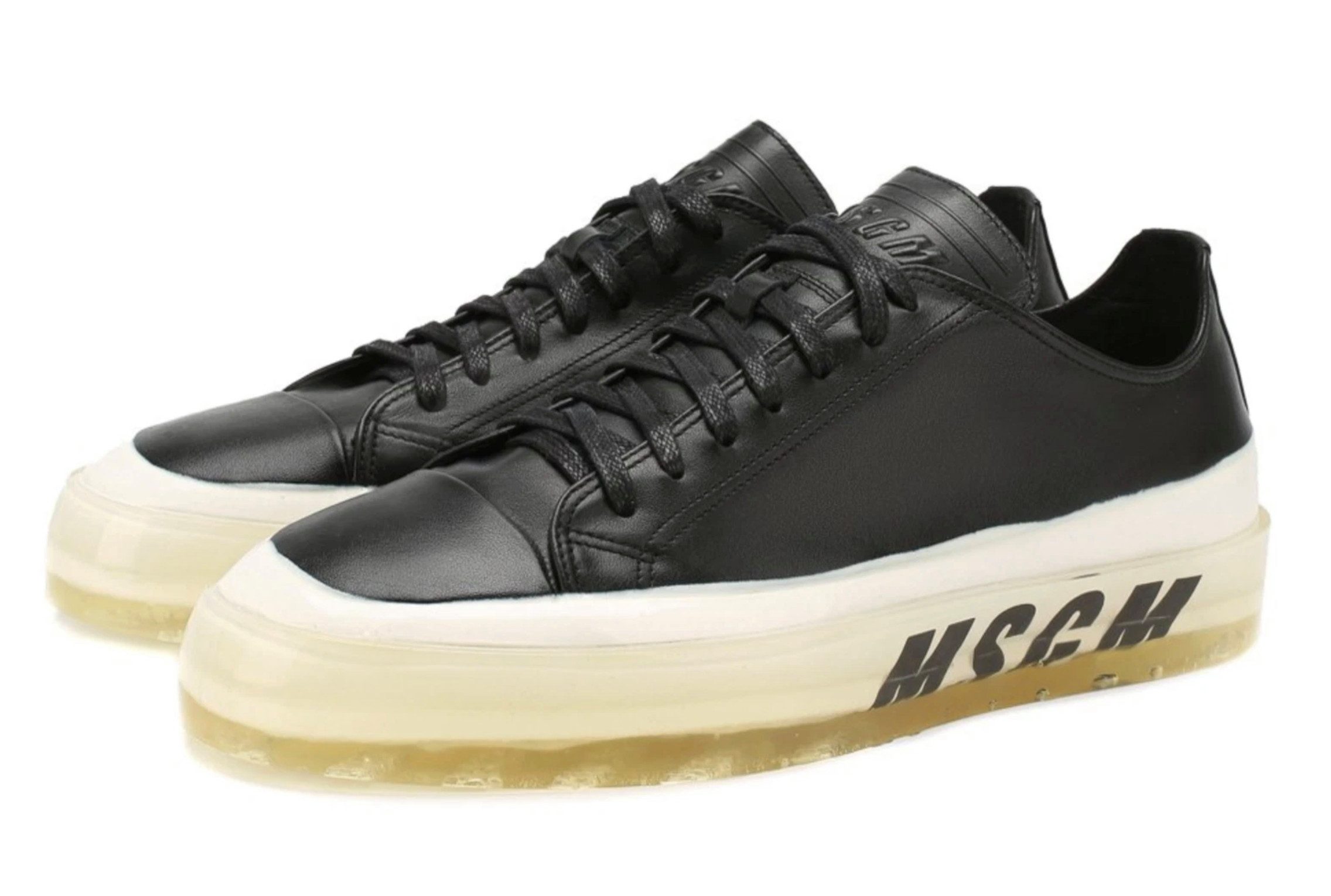 MSGM Herren Dipped Sole Edition Floating Schuhe Made in Italy Sneaker Gepolstert, abriebfest, aus Kalb Leder