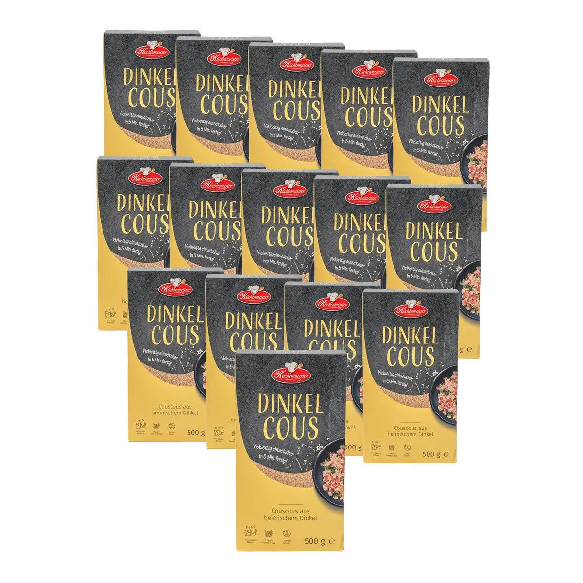 Bielmeier Getreide BIELMEIER Dinkelcous 15x500 Gramm Küchenmeister Made in Germany, 1 x 7500 g