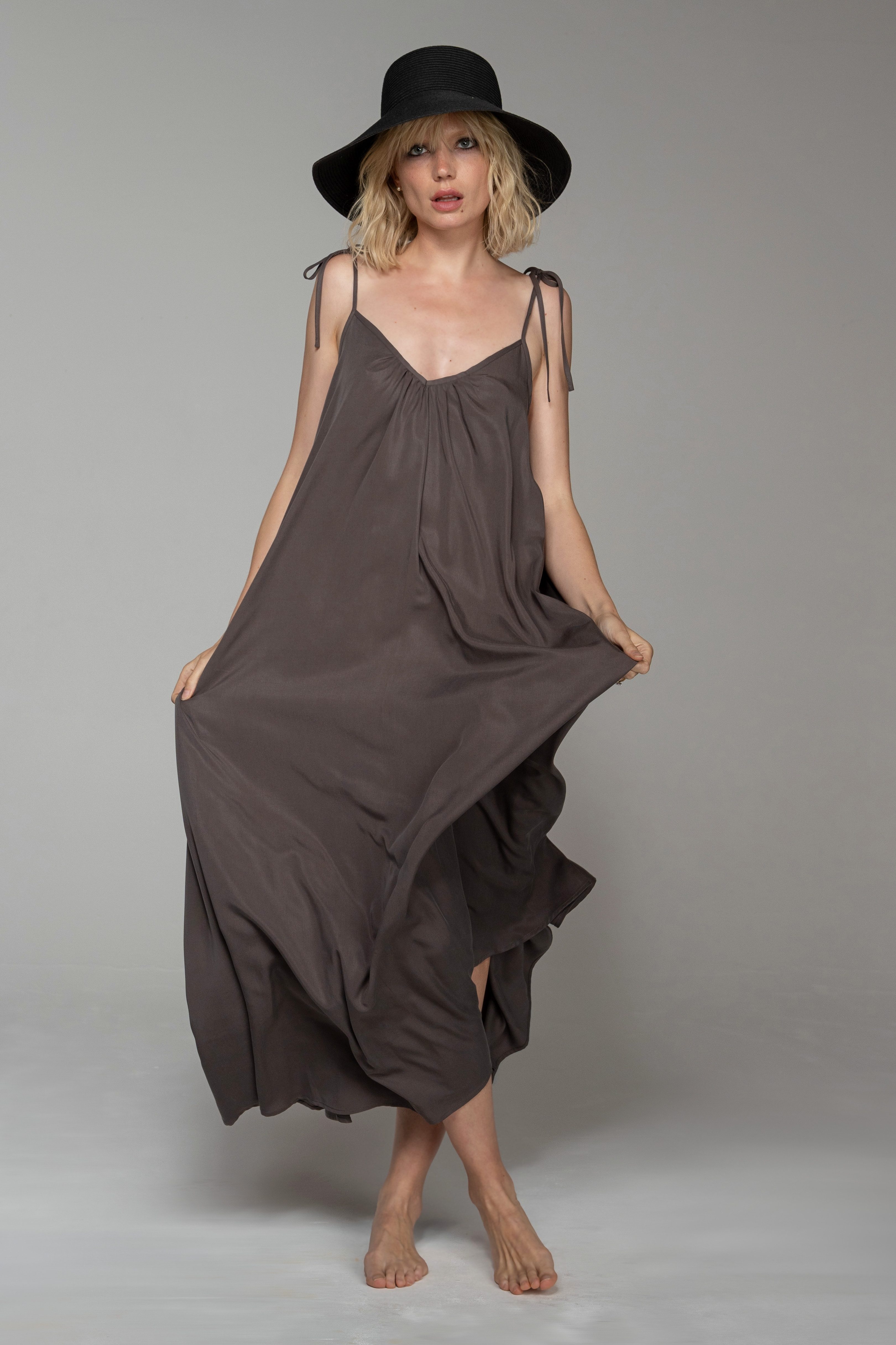 ILAY Lit Maxikleid Maxikleid Adele, Schlam günstig online kaufen