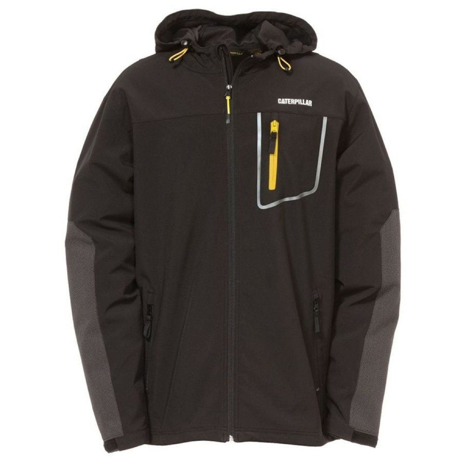 CAT CATERPILLA Arbeitsjacke Softshelljacke Capstone Arbeitsjacke Schwarz Berufskleidung Softshell Jacke Outdoor Arbeit Pullover Übergangsjacke