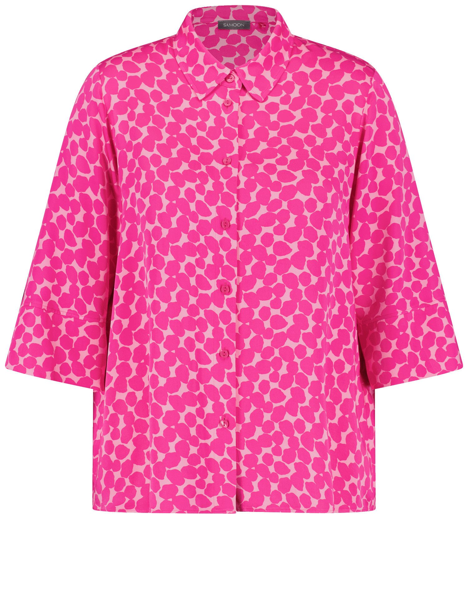 Klassische Bluse Weite 3/4 Arm Bluse mit Dots-Print
