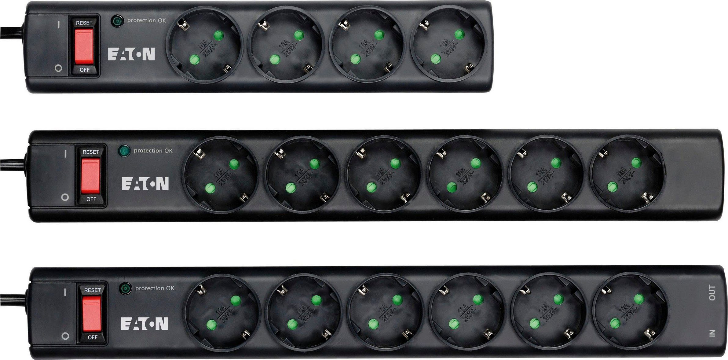 EATON PS4D Steckdosenleiste 4-fach (LED-Statusanzeige, Kabellänge 1 m)