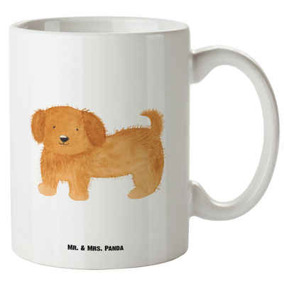 Mr. & Mrs. Panda Tasse Hund flauschig - Weiß - Geschenk, Tierliebhaber, Hundespruch, XL Teet, XL Tasse Keramik