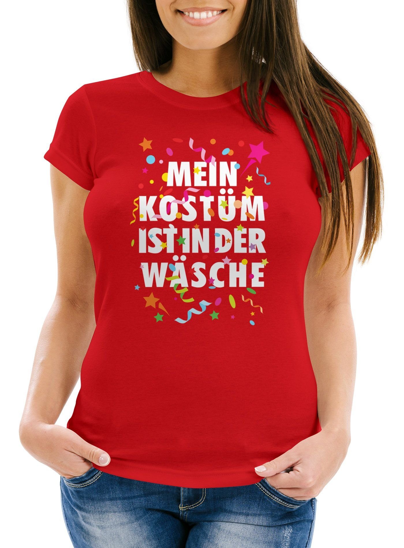 MoonWorks Print-Shirt Damen T-Shirt Fasching Karneval günstig online kaufen