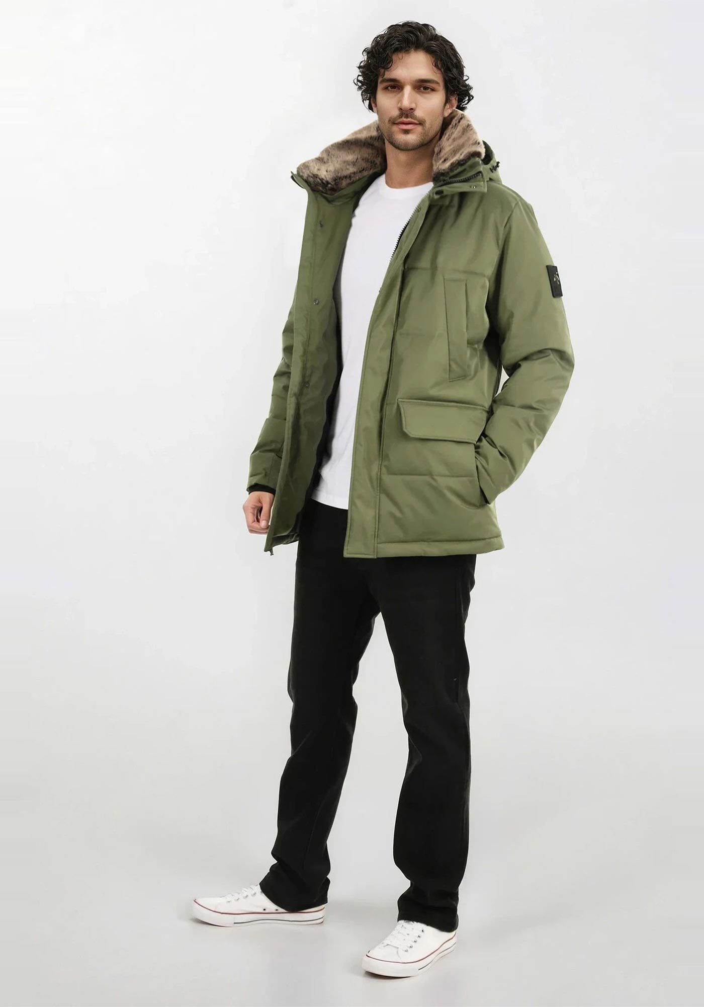 Alessandro Salvarini Winterjacke ASGiova Parka mit warmem Kunstfellkragen und hochwertigem Obermaterial