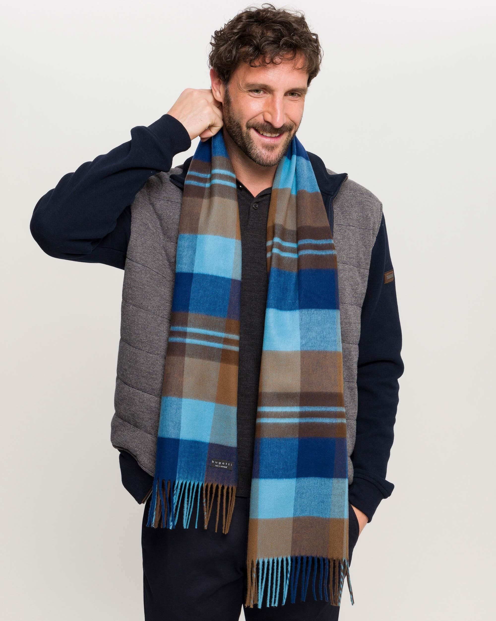 bugatti Modeschal Cashmink® Schal, (mit Fransen)