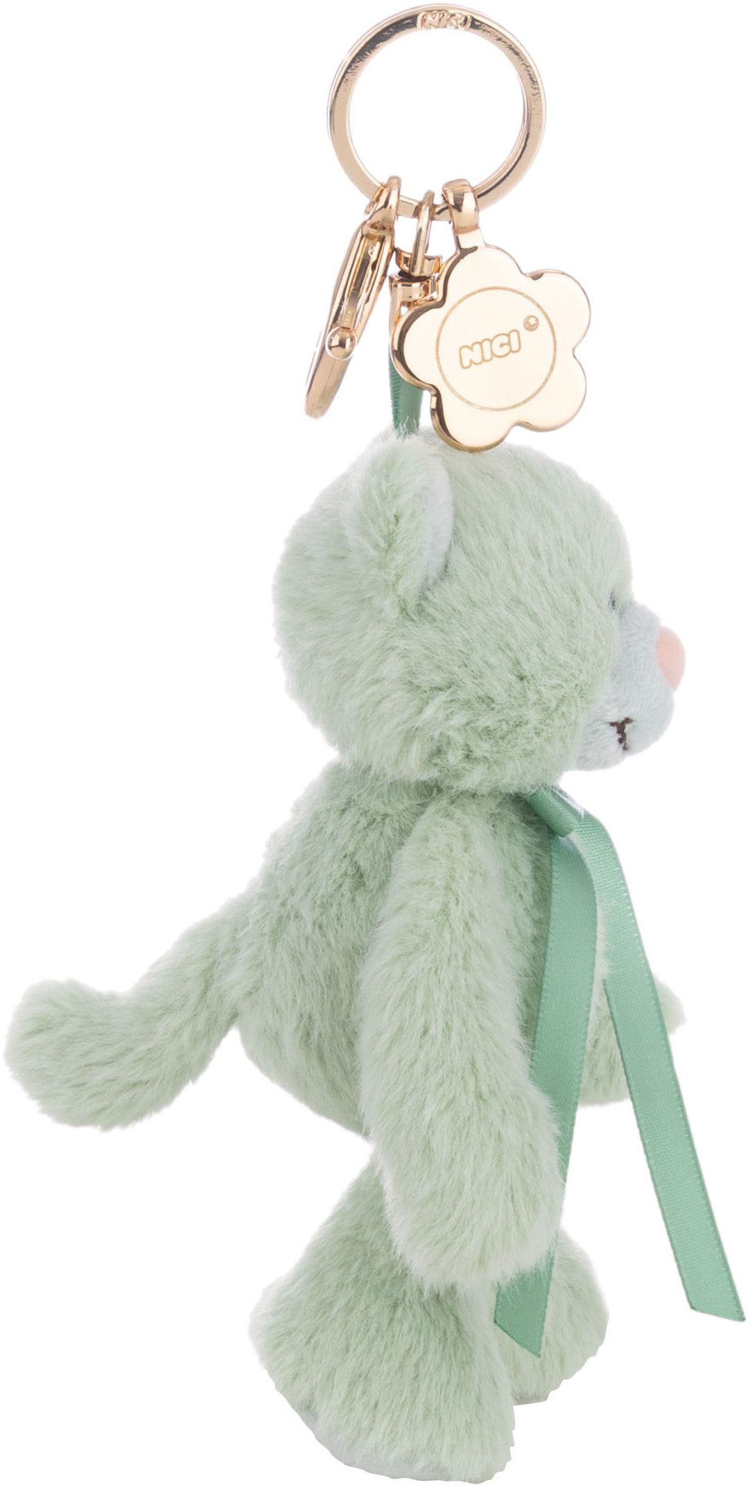 Nici Plüschanhänger Classic Bear, Katze Felli, mint, 13 cm, mit Charm