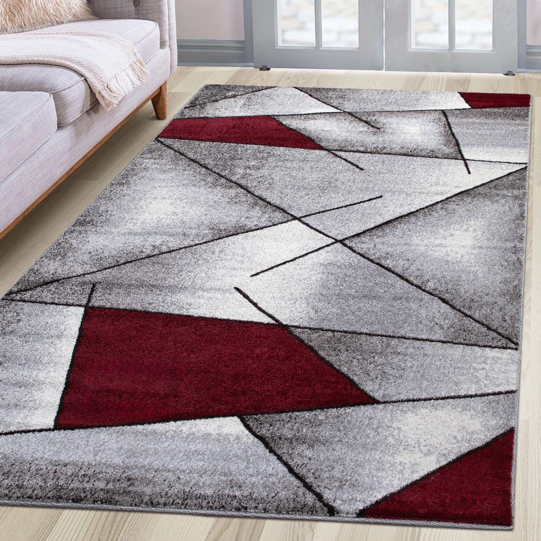 oKu-Tex Teppich Kurzflorteppich, modern, geometrisches Muster, günstig online kaufen