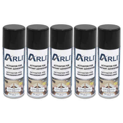 ARLI Montagekleber 5x Aktivator für Sekundenkleber Superkleber Aktivatorspray, (5x 200ml, 5-tlg), Spray Cyanacrylat