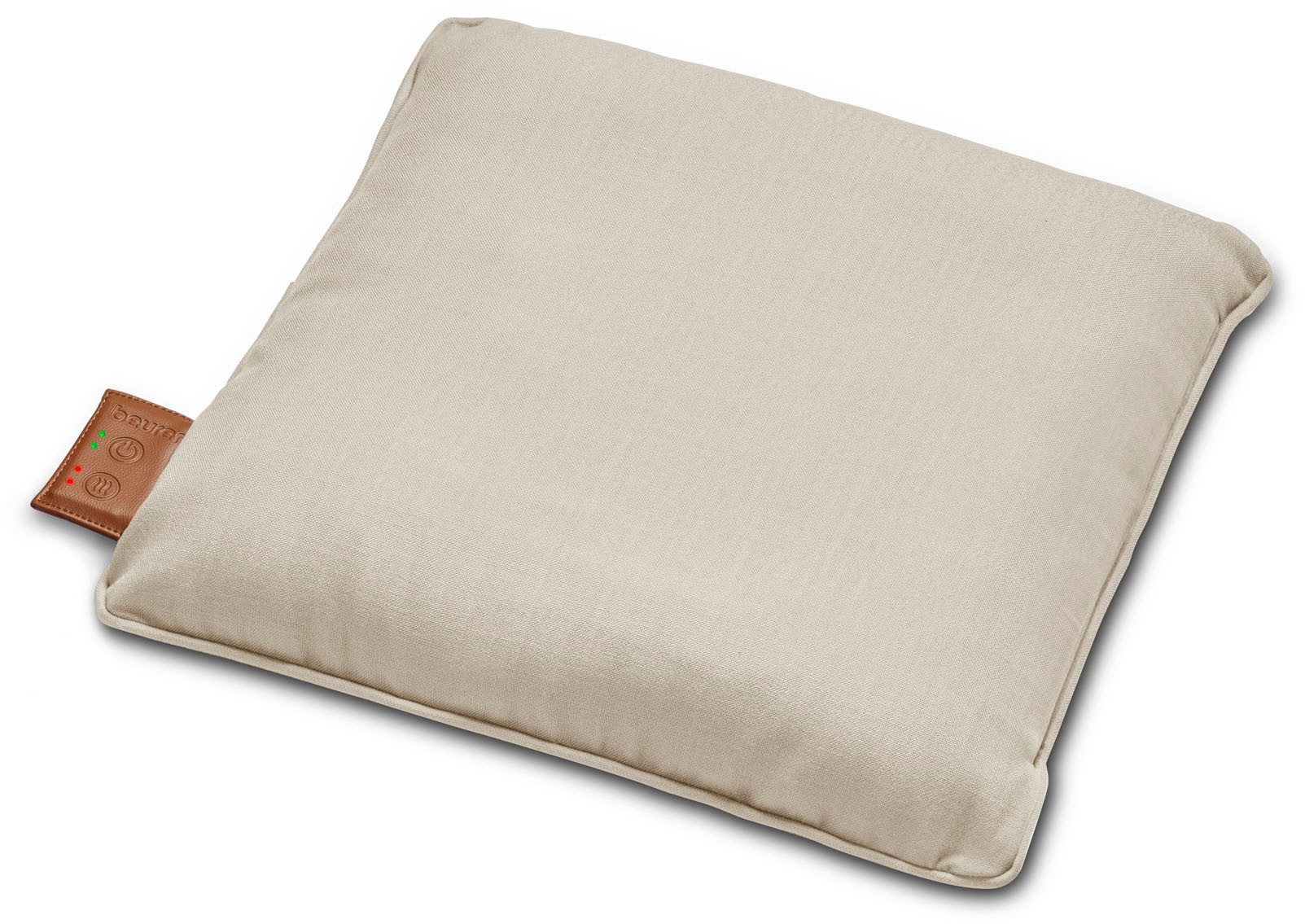 BEURER Shiatsu-Massagekissen MG 139, zuschaltbare Wärmefunktion mit 2 Temperaturstufen, Akkubetrieben mit Abschaltautomatik, 40 x 40cm