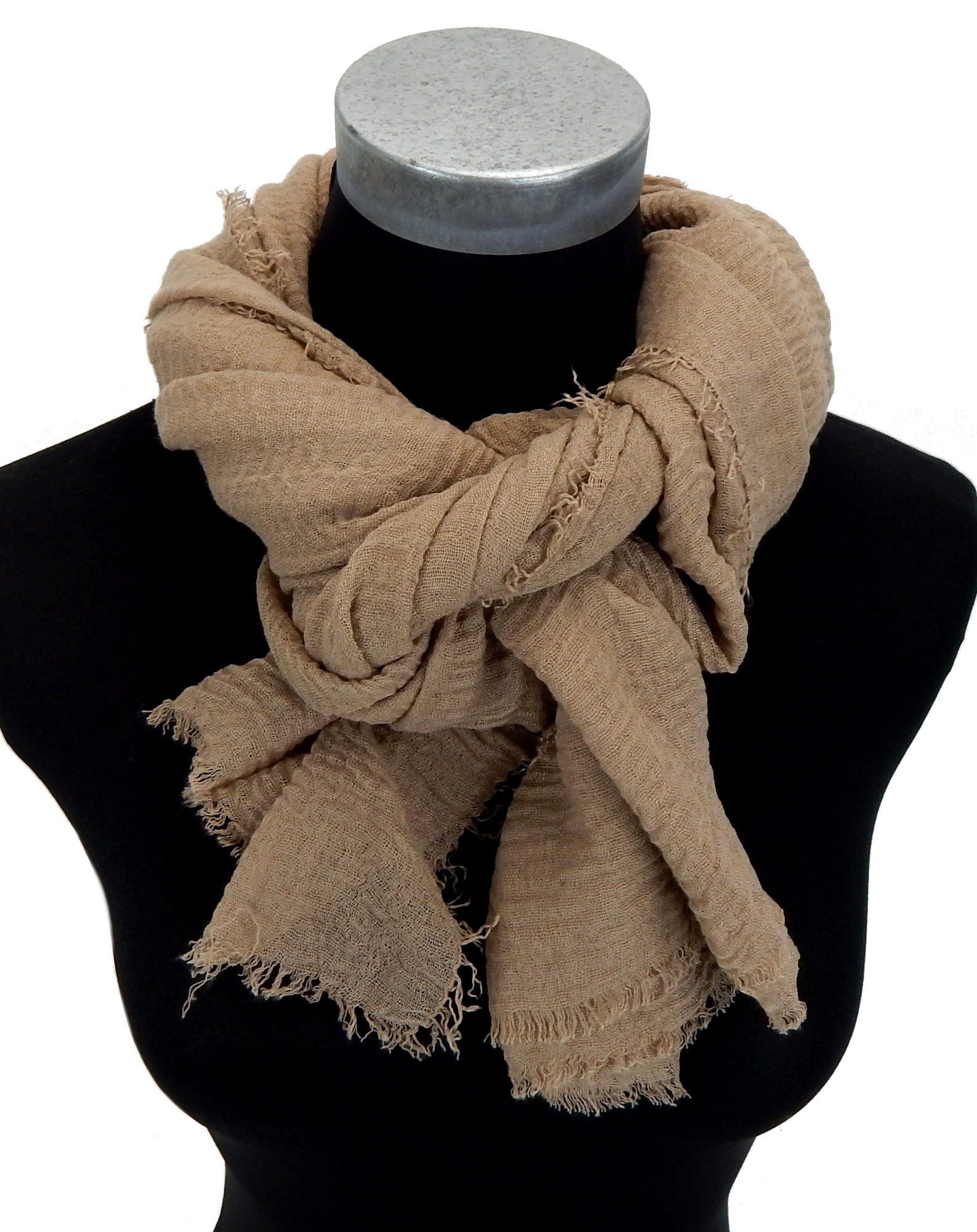 Ella Jonte Modeschal, beige leichter breiter weicher Damenschal Viskose günstig online kaufen