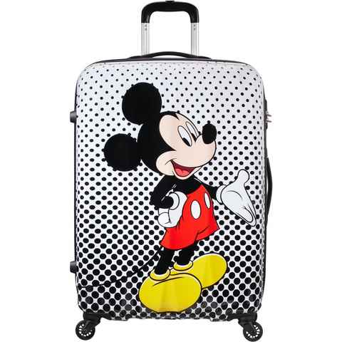 American Tourister® Hartschalen-Trolley Disney Legends, Mickey Mouse Polka Dots, 75 cm, 4 Rollen, Kinderreisekofferr Reisekoffer Aufgabegepäck Zahlenschloss