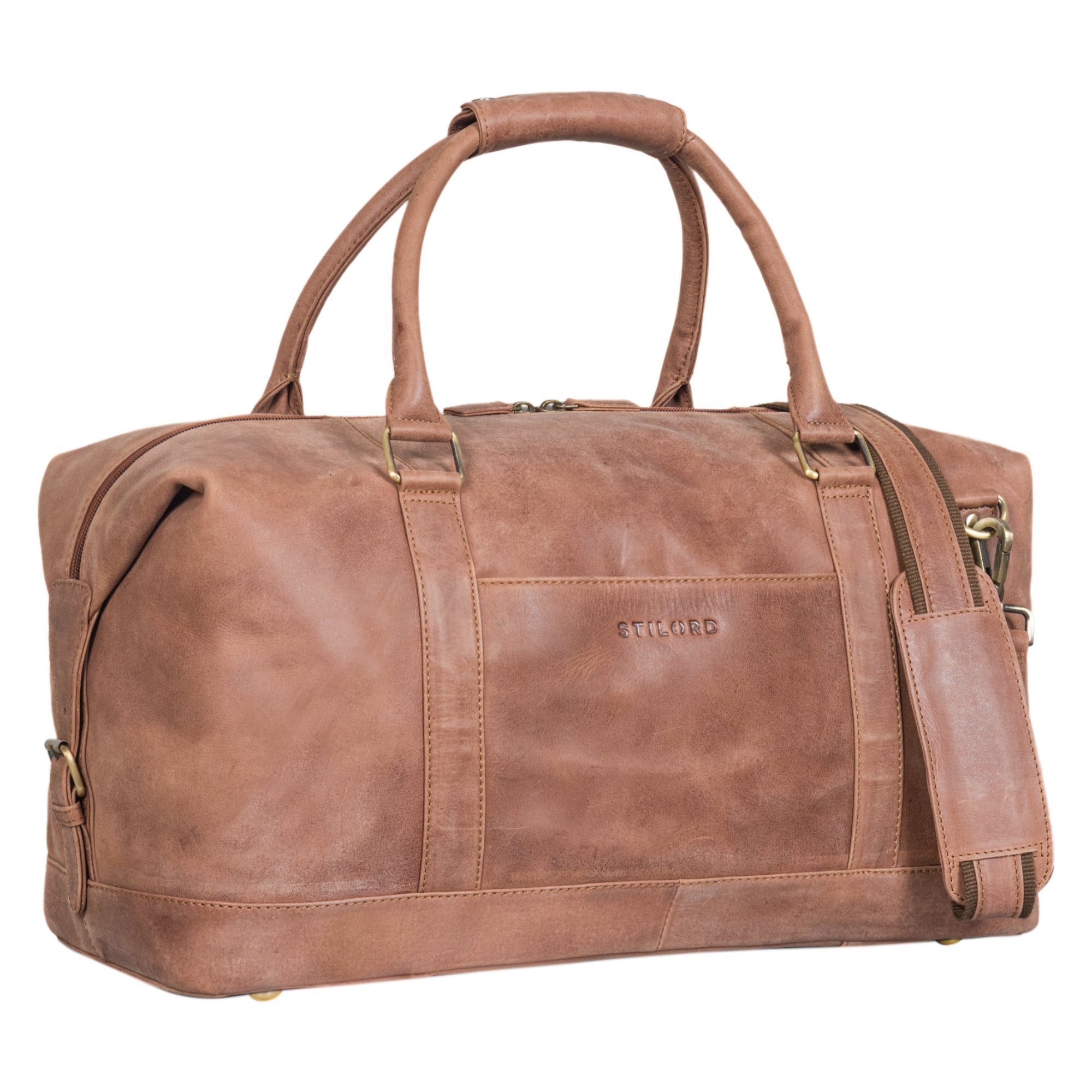 STILORD Weekender "Viator" Leder Reisetasche Weekender im Großformat für Damen Herren