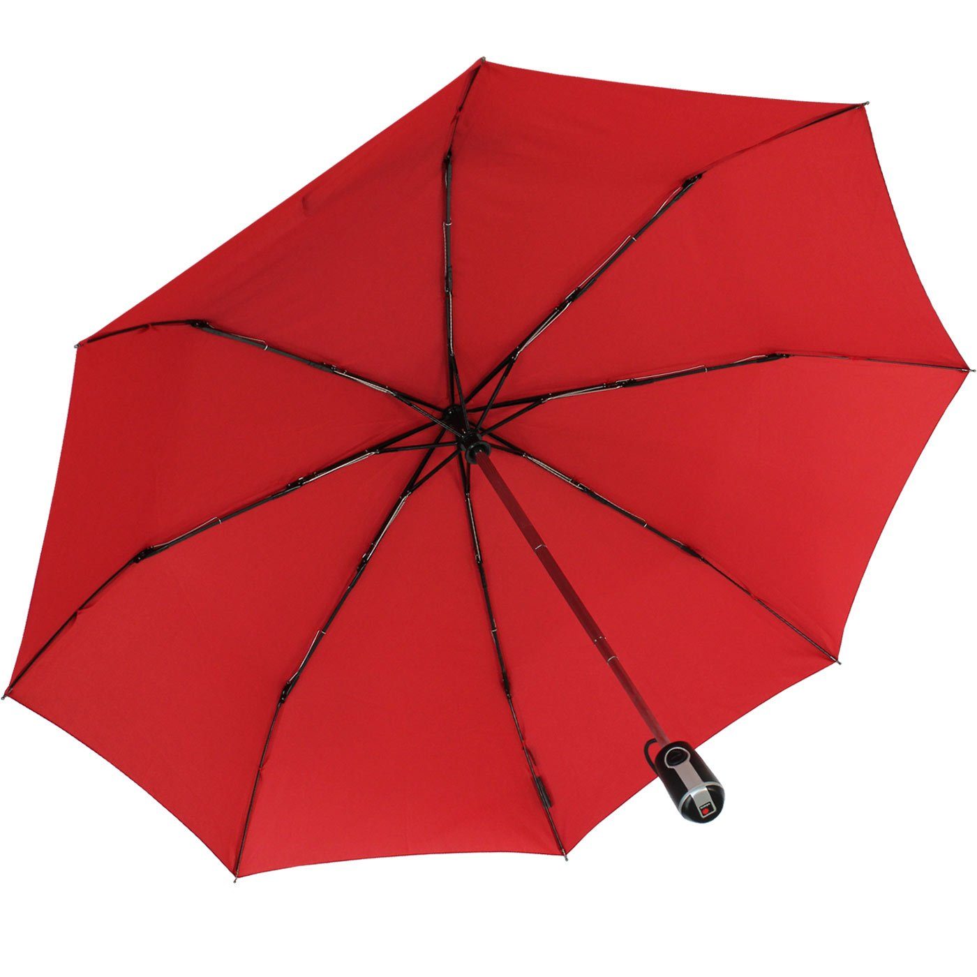 Knirps® Taschenregenschirm Large Duomatic Begleiter mit der Auf-Zu-Automatik, große, stabile rot