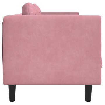 vidaXL Sofa Sofa mit Kissen 3-Sitzer Rosa Samt
