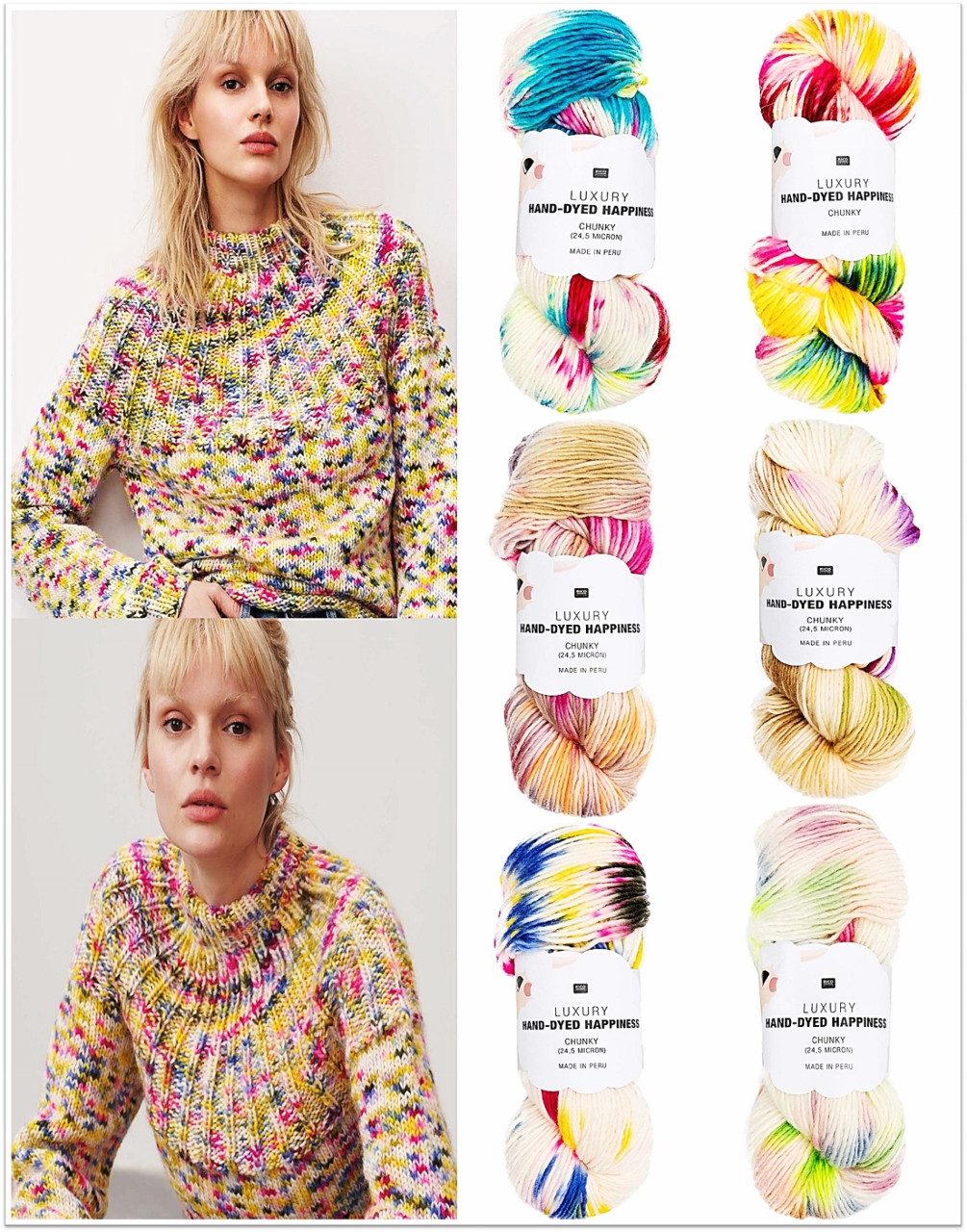 Rico Design 100g RD Luxury Hand-Dyed Happiness Effektgarn