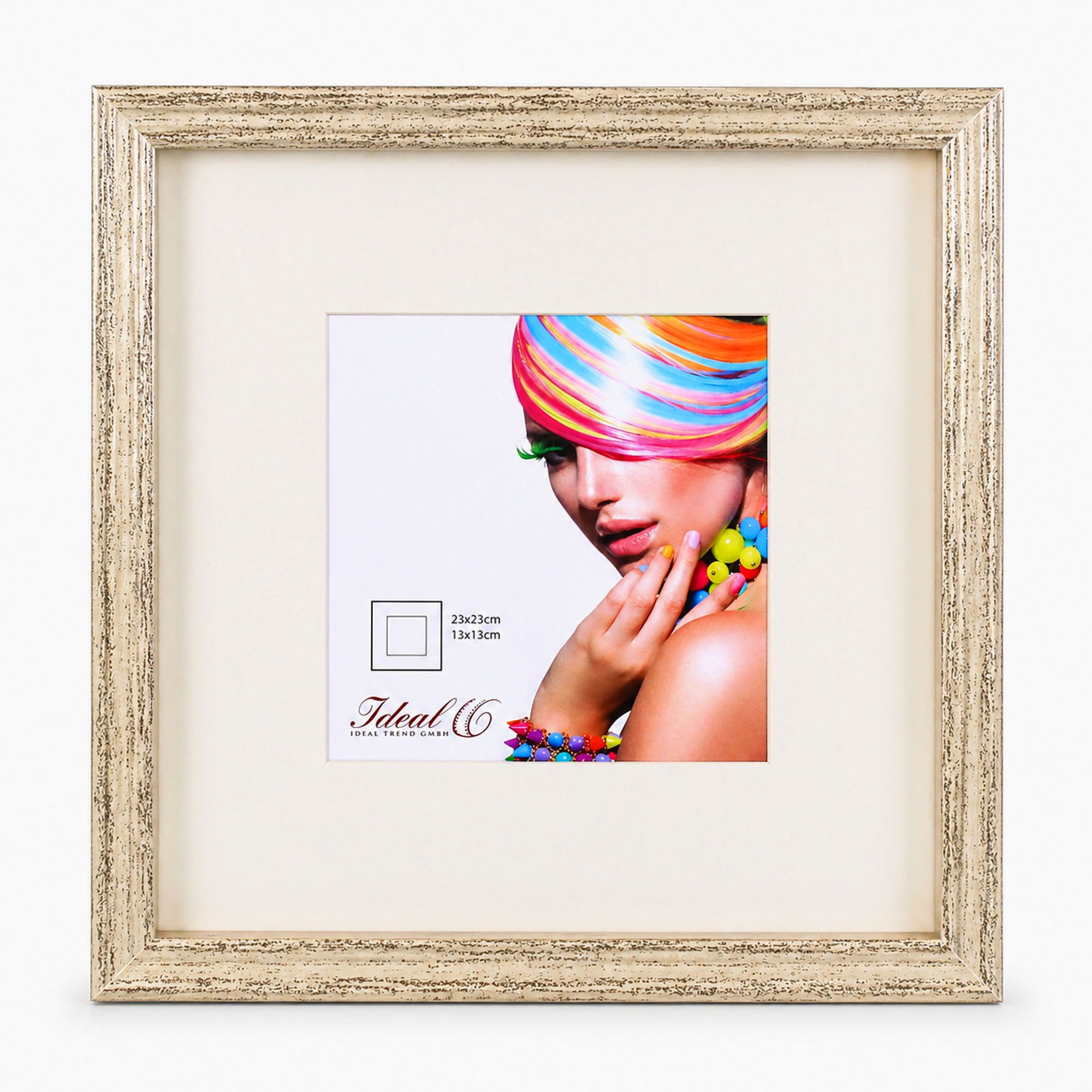 IDEAL TREND Bilderrahmen 3D Objektrahmen Holz Bilderrahmen quadratisch Wanddeko Collage Poster, für 1 Bilder (1 St), Natürliche Holzmaserung sichtbar, leichte Farbabweichungen möglich