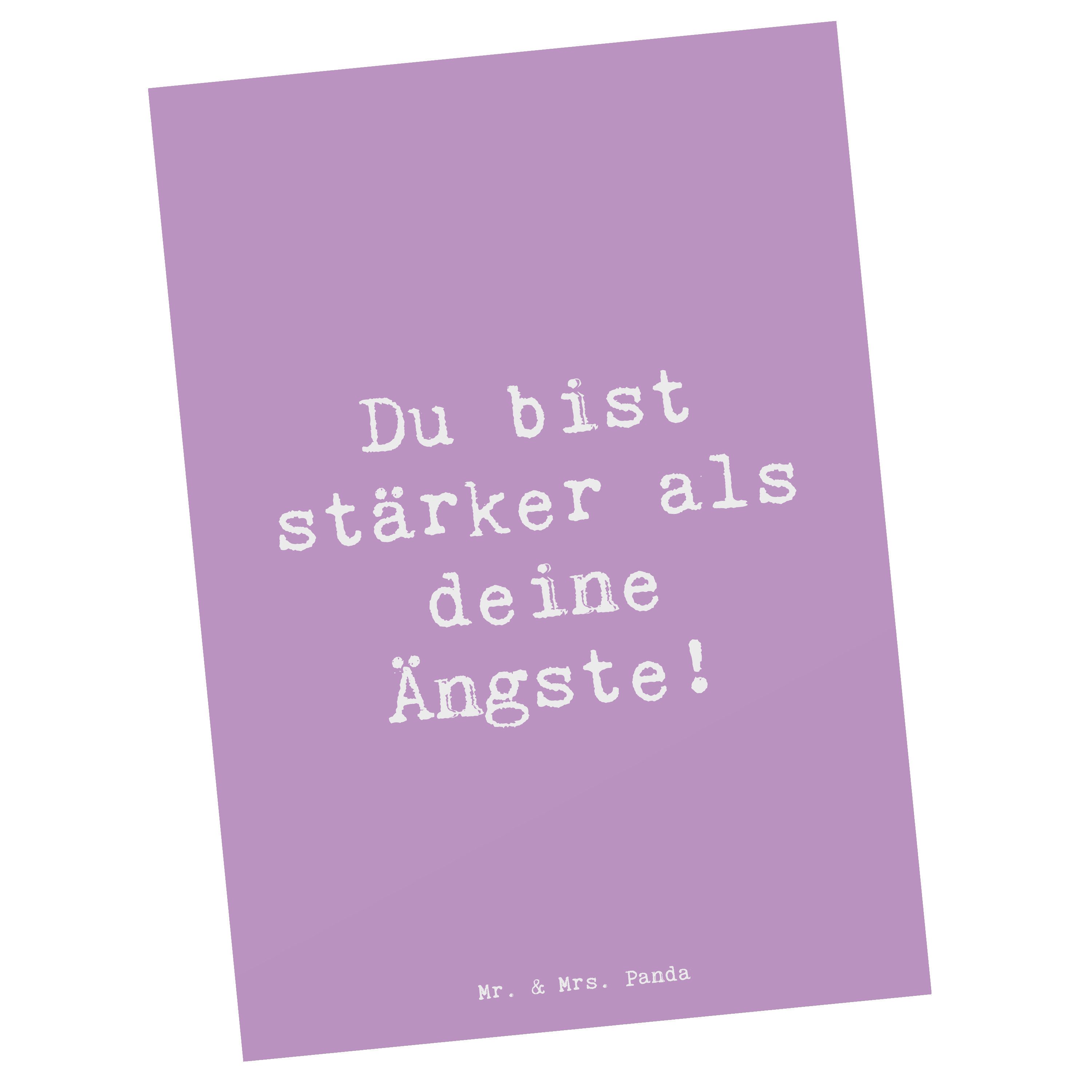 Postkarte Angst überwinden - Lavendeltraum - Geschenk, positive Energie, Einlad