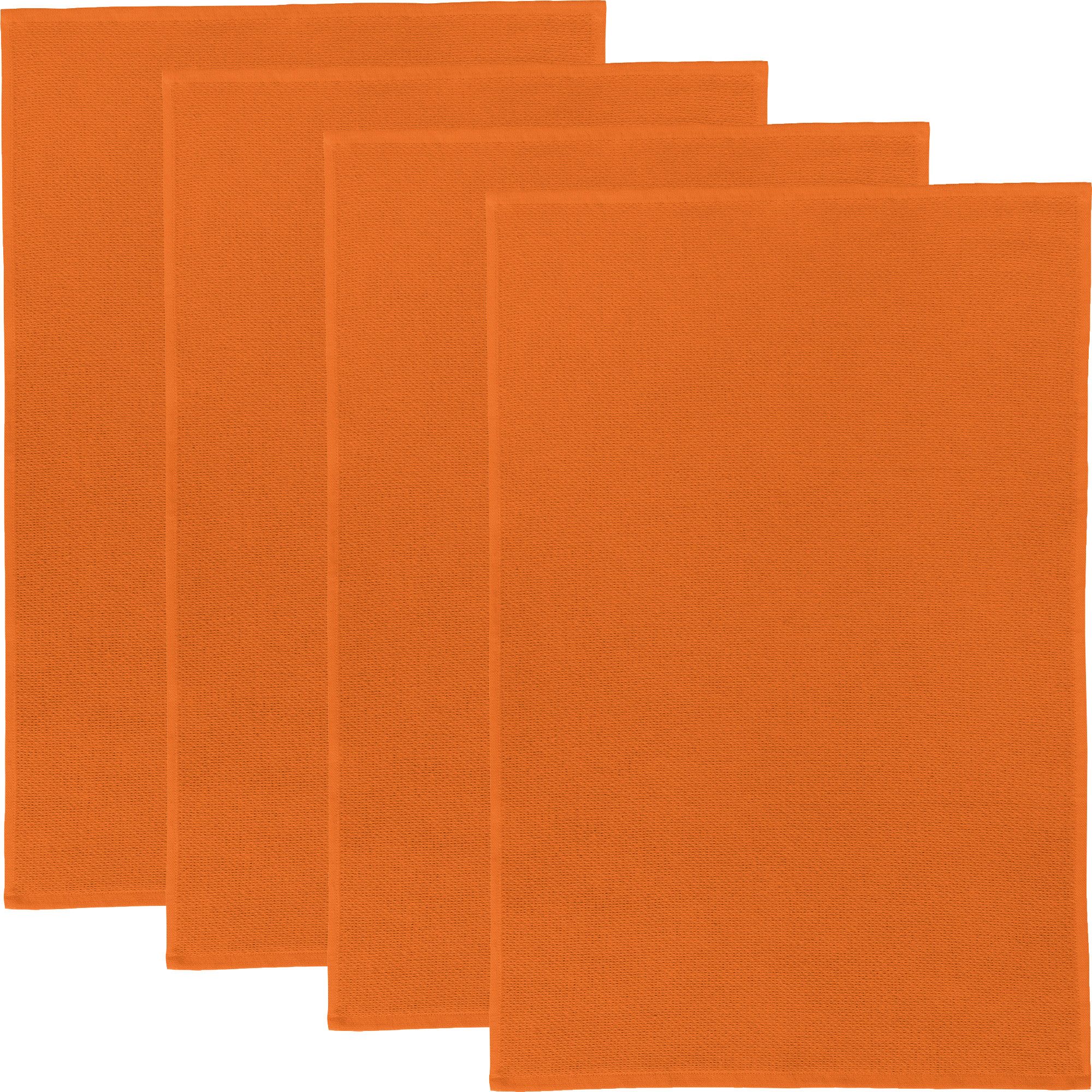 Erwin Müller Geschirrtuch Frottier-Geschirrtuch 4er-Pack, Baumwolle Uni