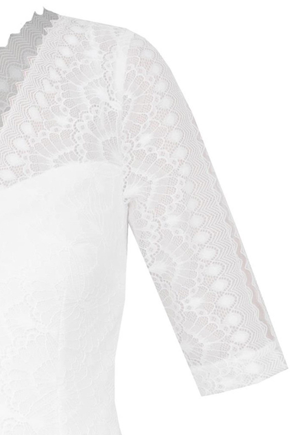 MarJo Dirndlbluse Dirndlbody 'Forsten' Halbarm, Offwhite