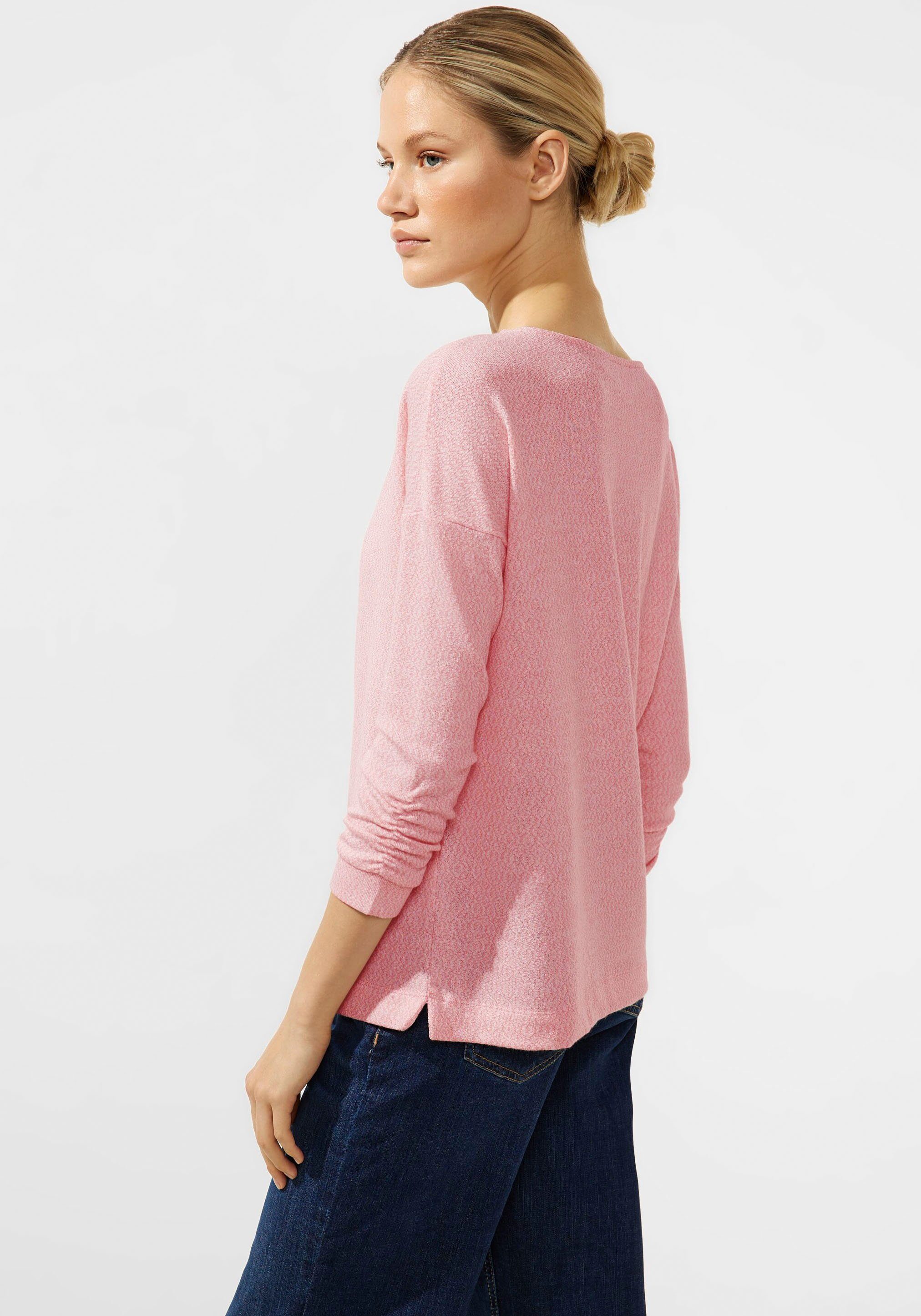 STREET ONE 3/4-Arm-Shirt mit Minimalmuster legend rose