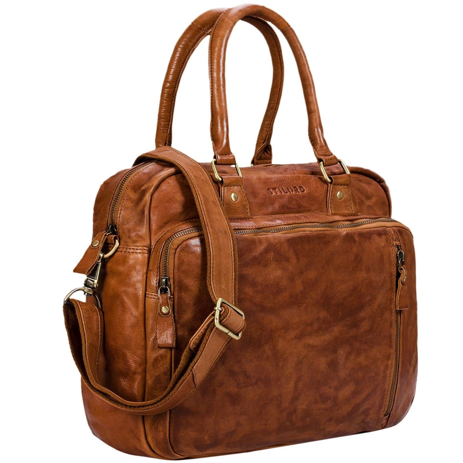 STILORD Aktentasche "Amilia" Businesstasche Damen Leder