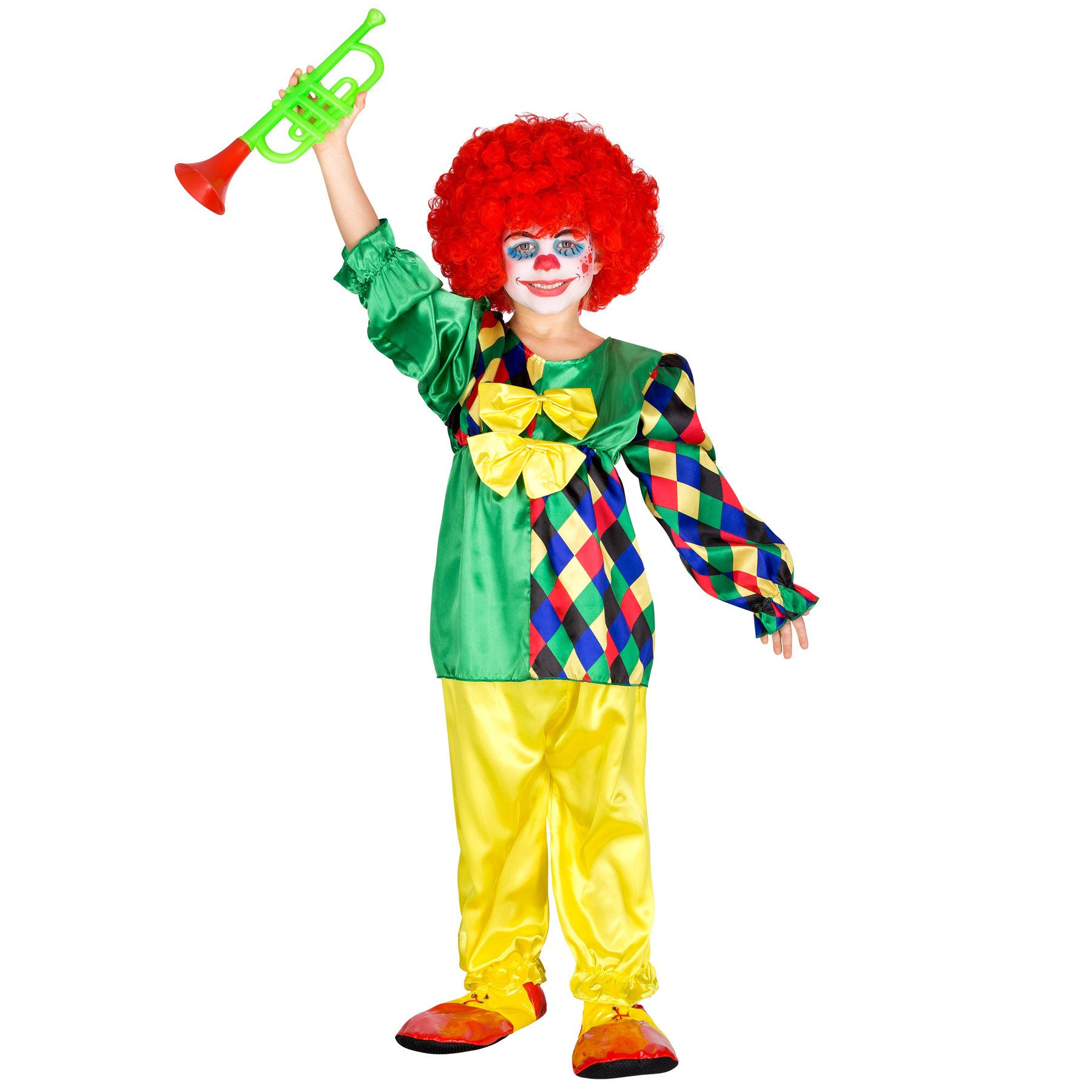 dressforfun Clown-Kostüm Mädchenkostüm Clowni Mimmi, Glänzende ¾-Hose mit Gummizug