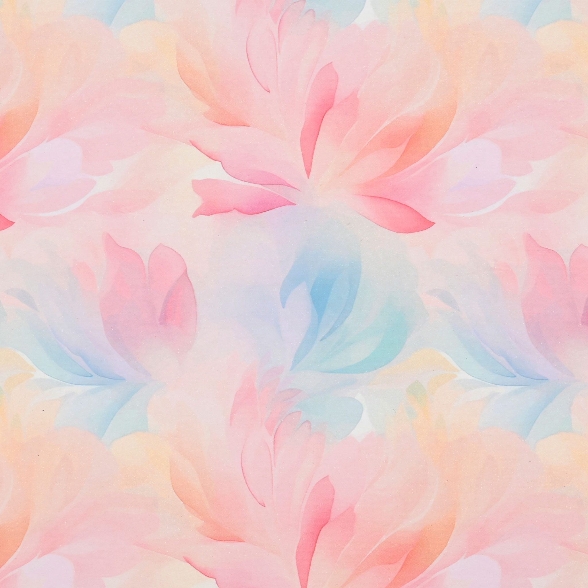 Star Geschenkpapier, Geschenkpapier Blumen 70cm x 2m Rolle Aquarell Pastell Farben Bunt
