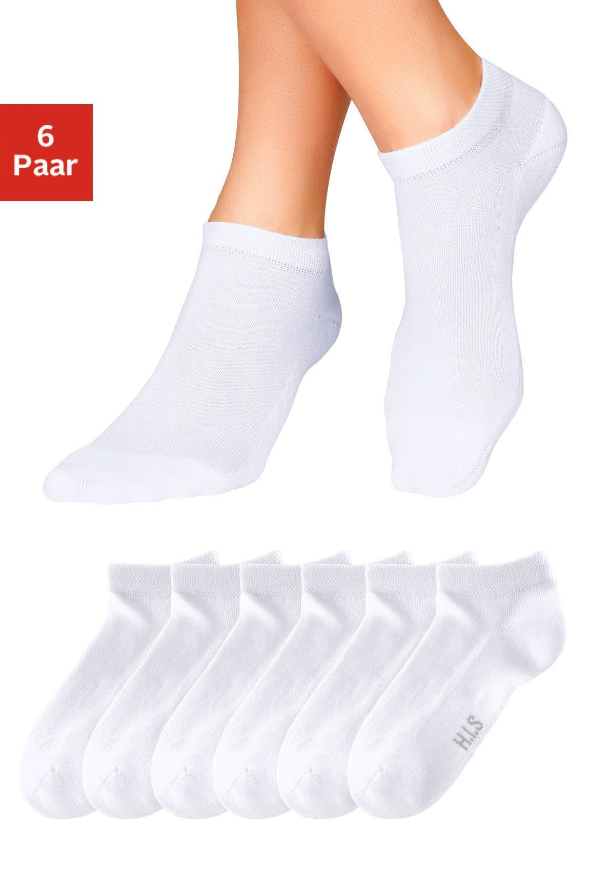 H.I.S Sneakersocken (Packung, 6-Paar) mit weicher Frotteesohle