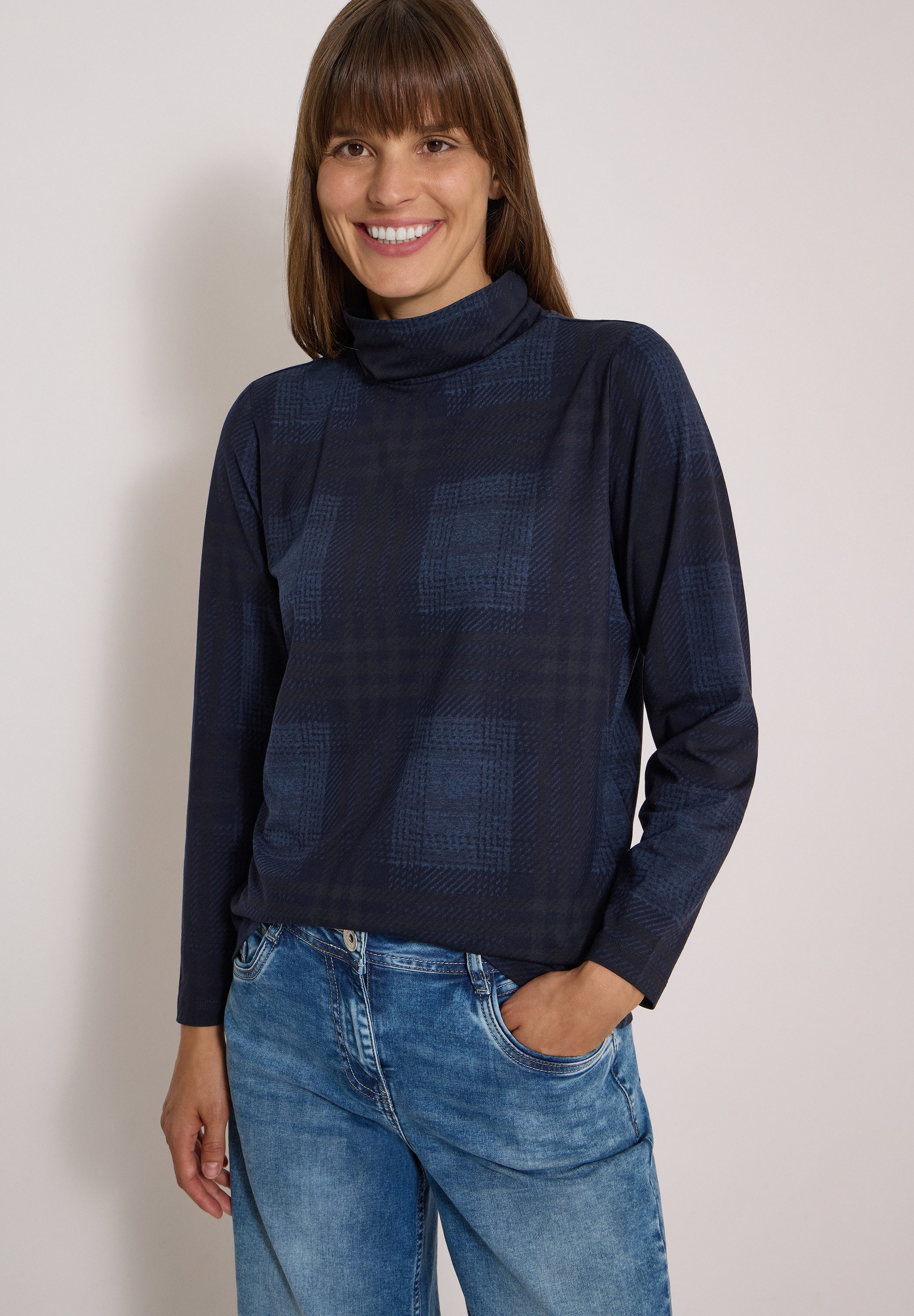 CECIL Langarmshirt aus softem Materialmix
