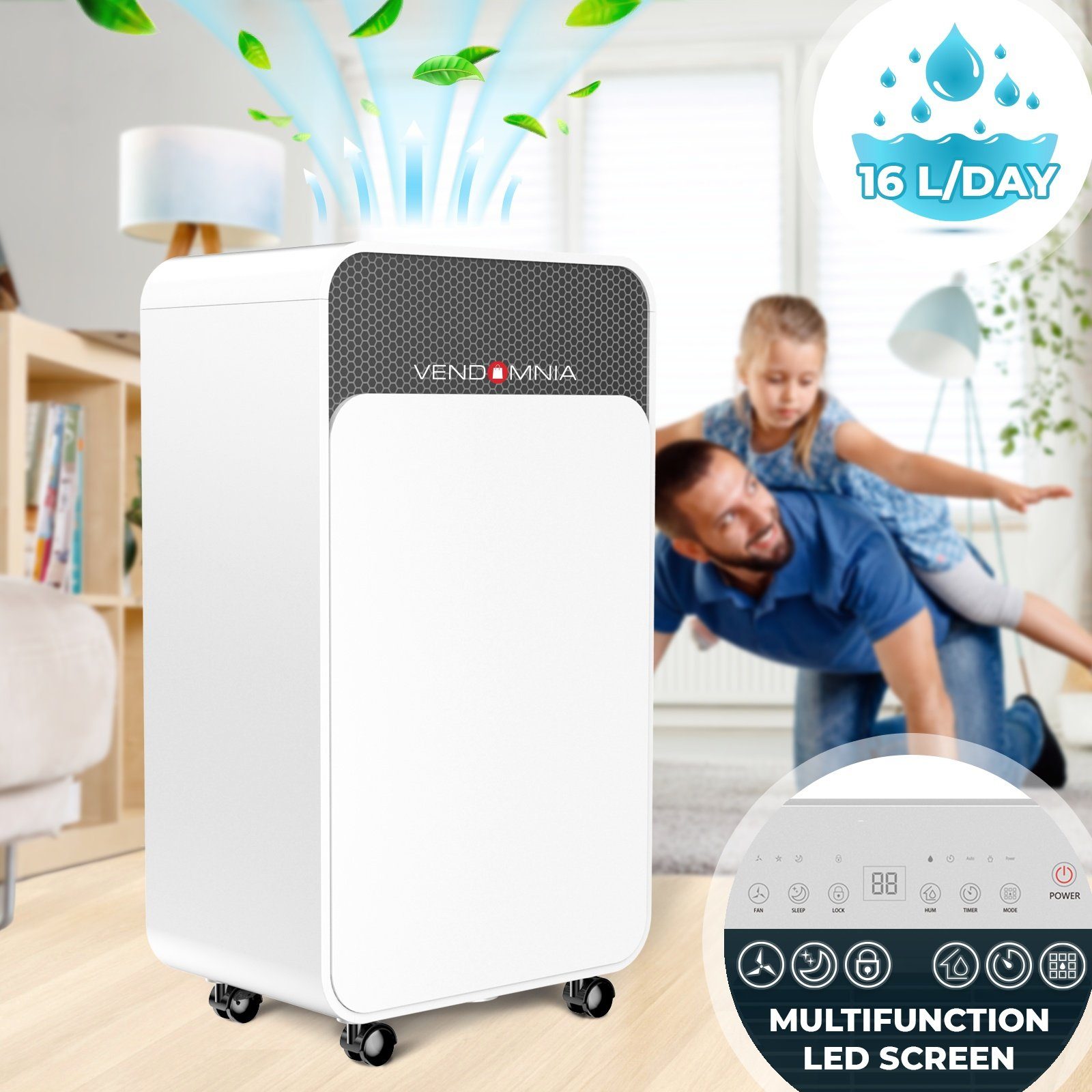 VENDOMNIA Luftentfeuchter Luftentfeuchter 16L/Tag Timer Raumentfeuchter günstig online kaufen