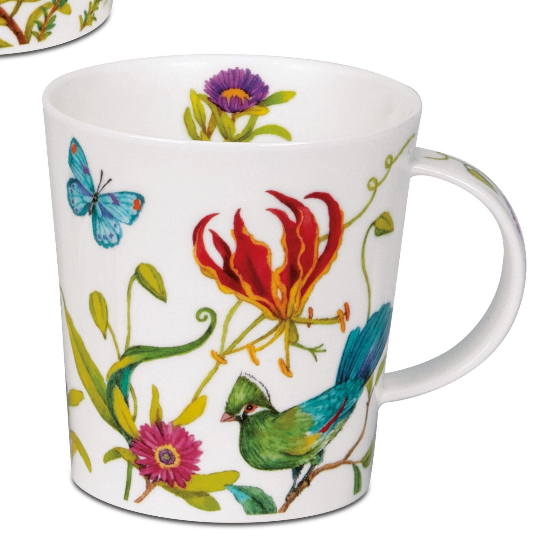 formano Tasse Dunoon, Porzellan, Spülmaschinengeeignet, Mehrfarbig, Blumen, H: 9cm