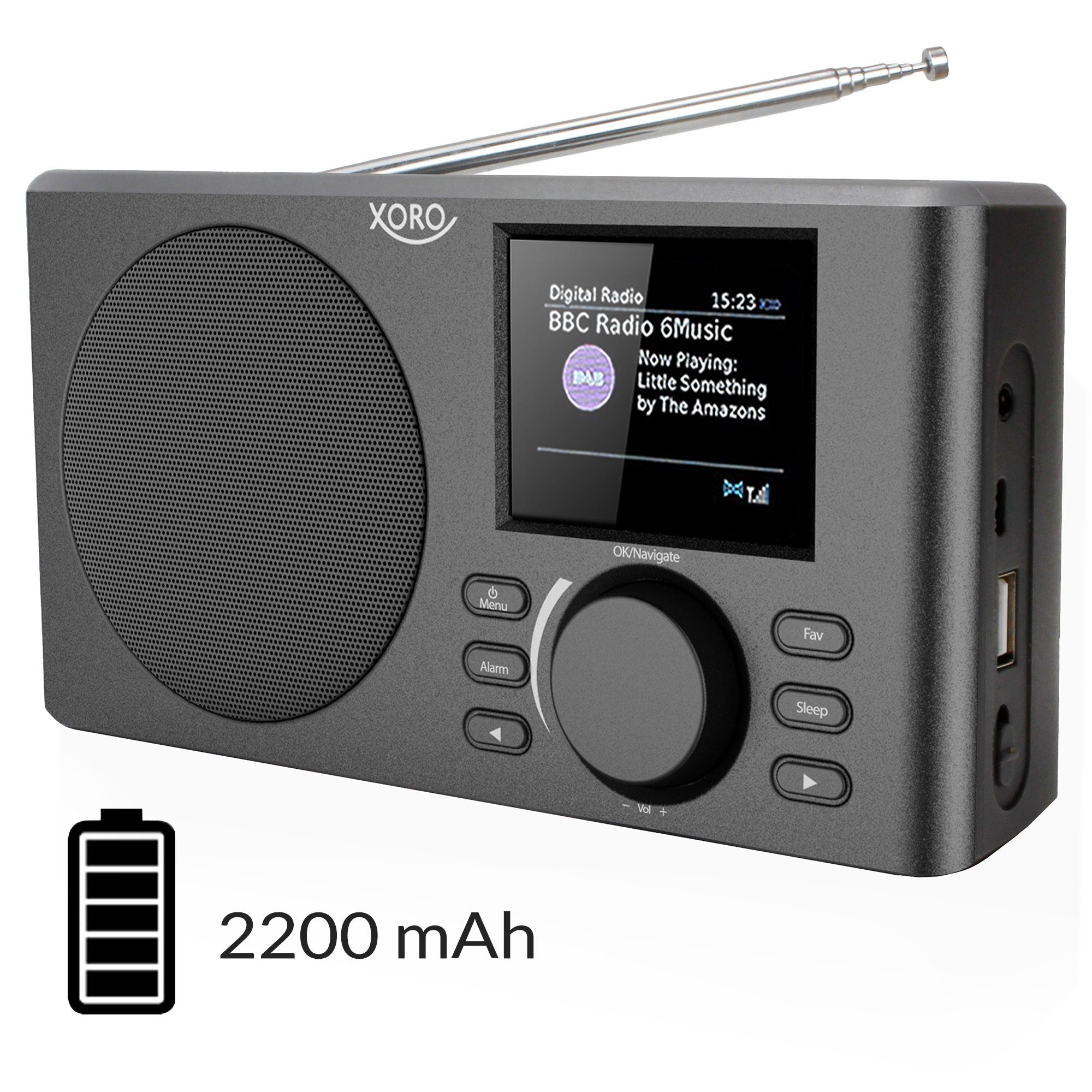 Xoro XORO DAB mAh 2200 Spotify Akku Connect Internet-Radio mit und Internetradio 150 IR