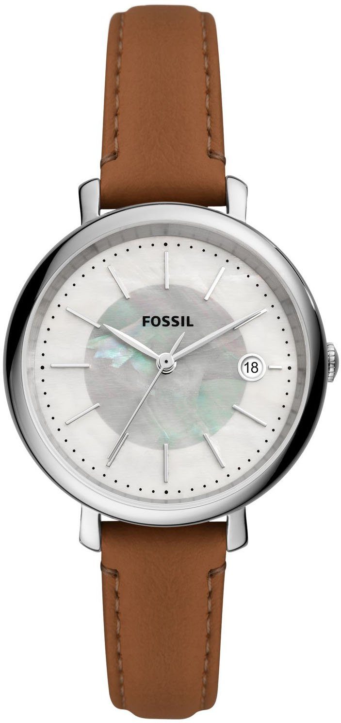 Fossil Solaruhr Jacqueline, ES5090, Armbanduhr, Damenuhr, Datum, Nachhaltigkeitssiegel