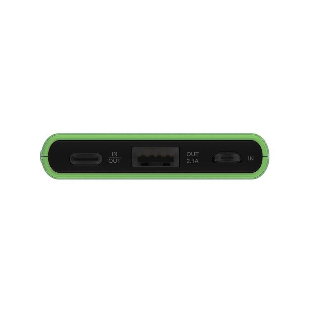 Terratec P50 Pocket Green Flash Powerbank, Mobiles Ladegerät USB USB-C Smartphone Tablet PC