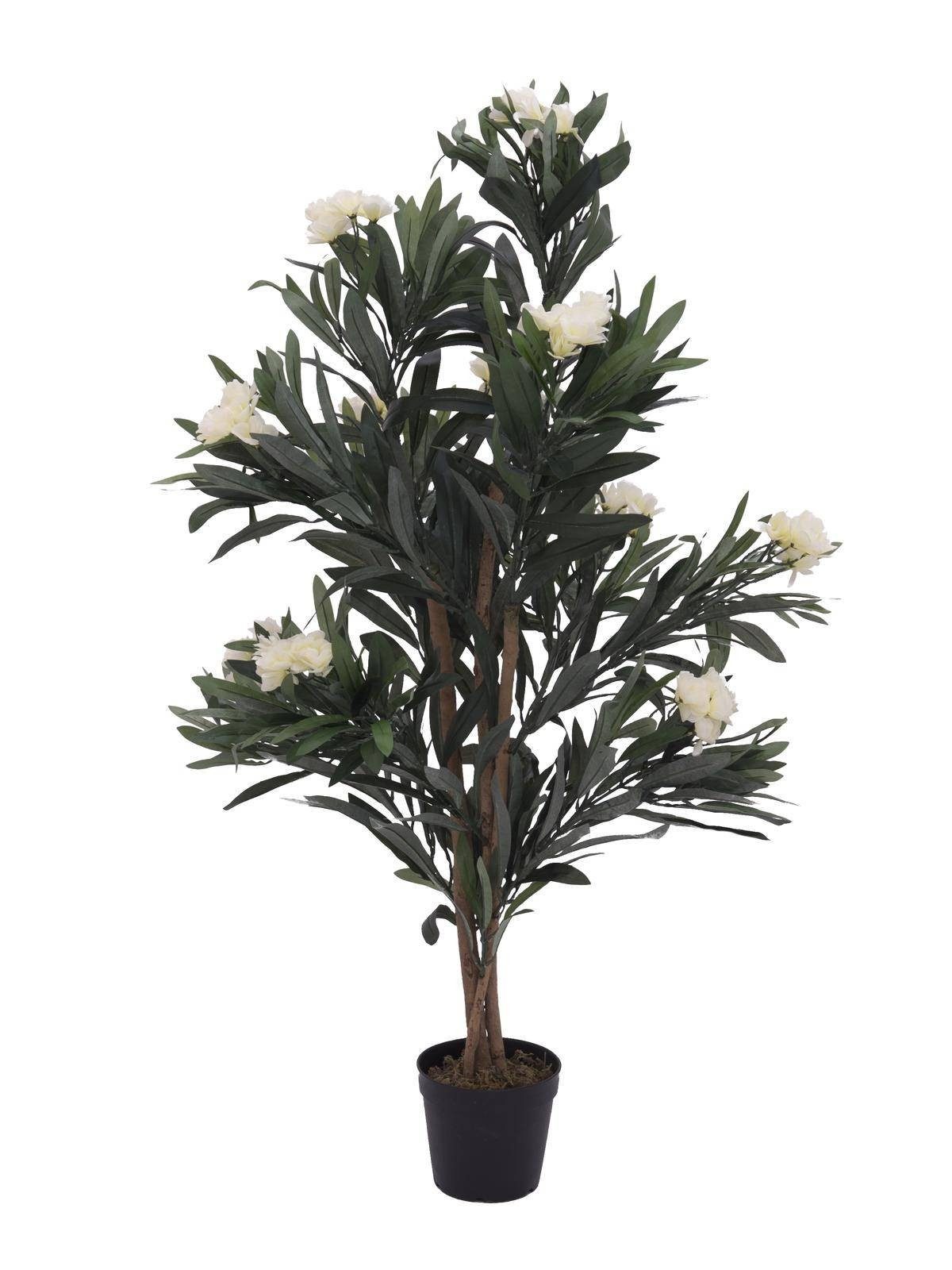 Kunstbaum Künstlicher Oleander MINOU, weiß, 120cm - Kunstbaum Oleander, artplants, Höhe 120.0 cm