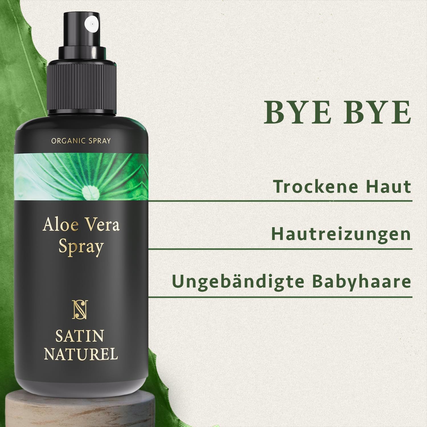 Satin Naturel Gesichtsspray Aloe Vera Bio Spray - Erfrischender Face Mist mit Lotusblütenduft, 1-tlg.