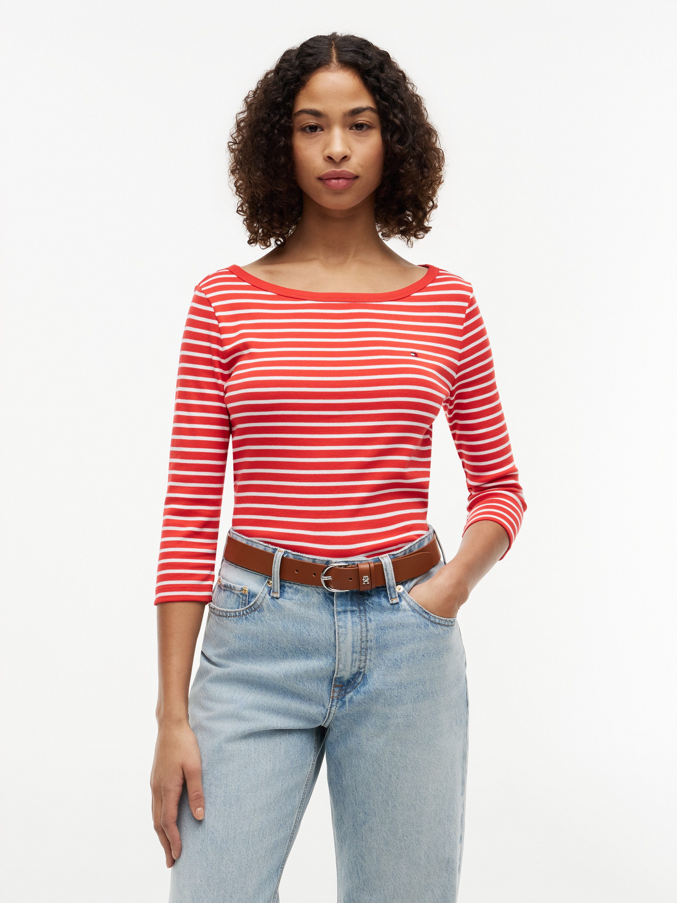 Tommy Hilfiger 3/4-Arm-Shirt CODY BOAT-NK 3/4 SLV TEE Baumwolle