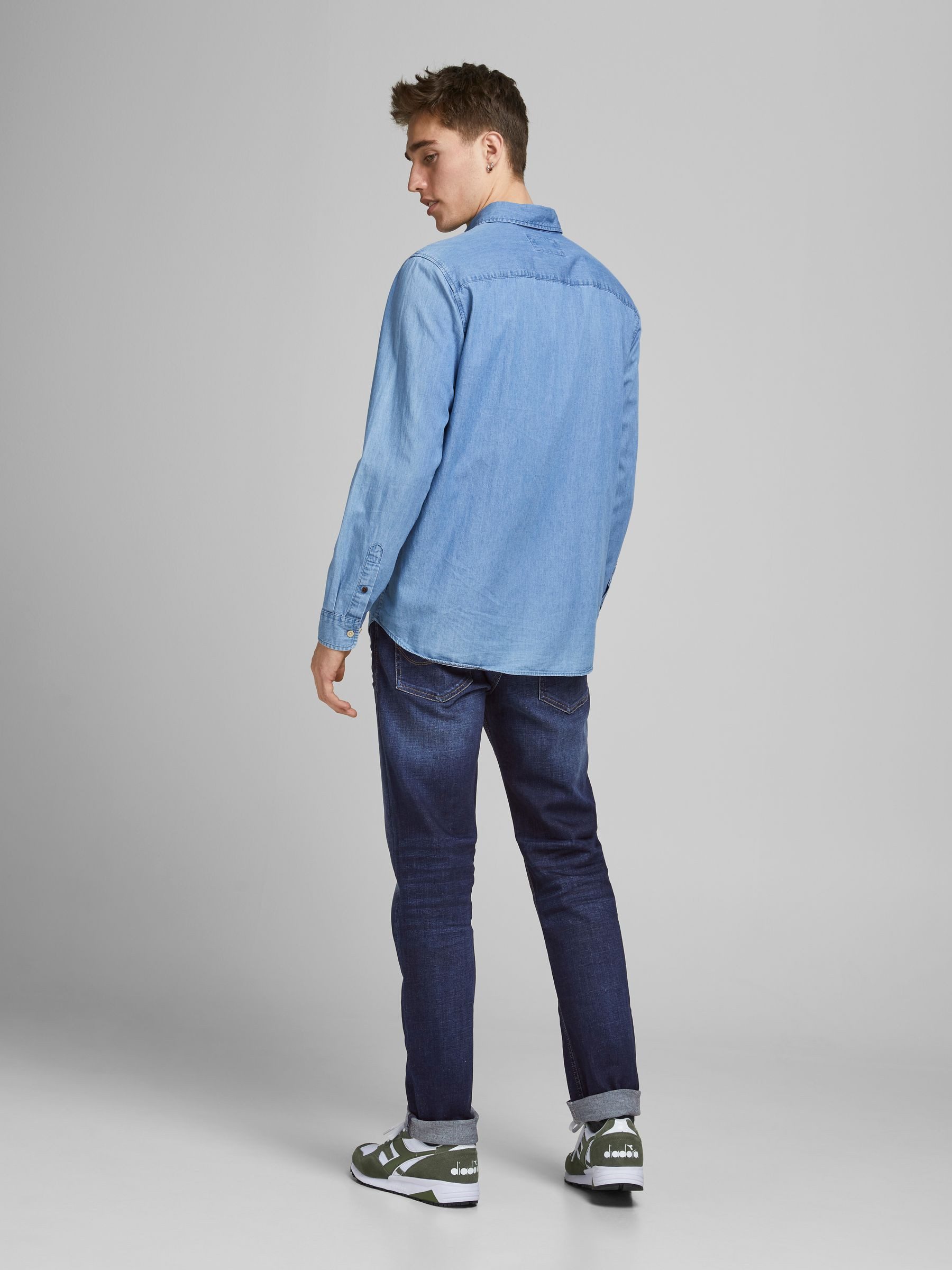 Jack & Jones Regular-fit-Jeans Regular Fit Jeans Mid Waist Basic für Herren JJICLARK JJORIGINAL JOS 278 NOOS – Bild 5 von 5