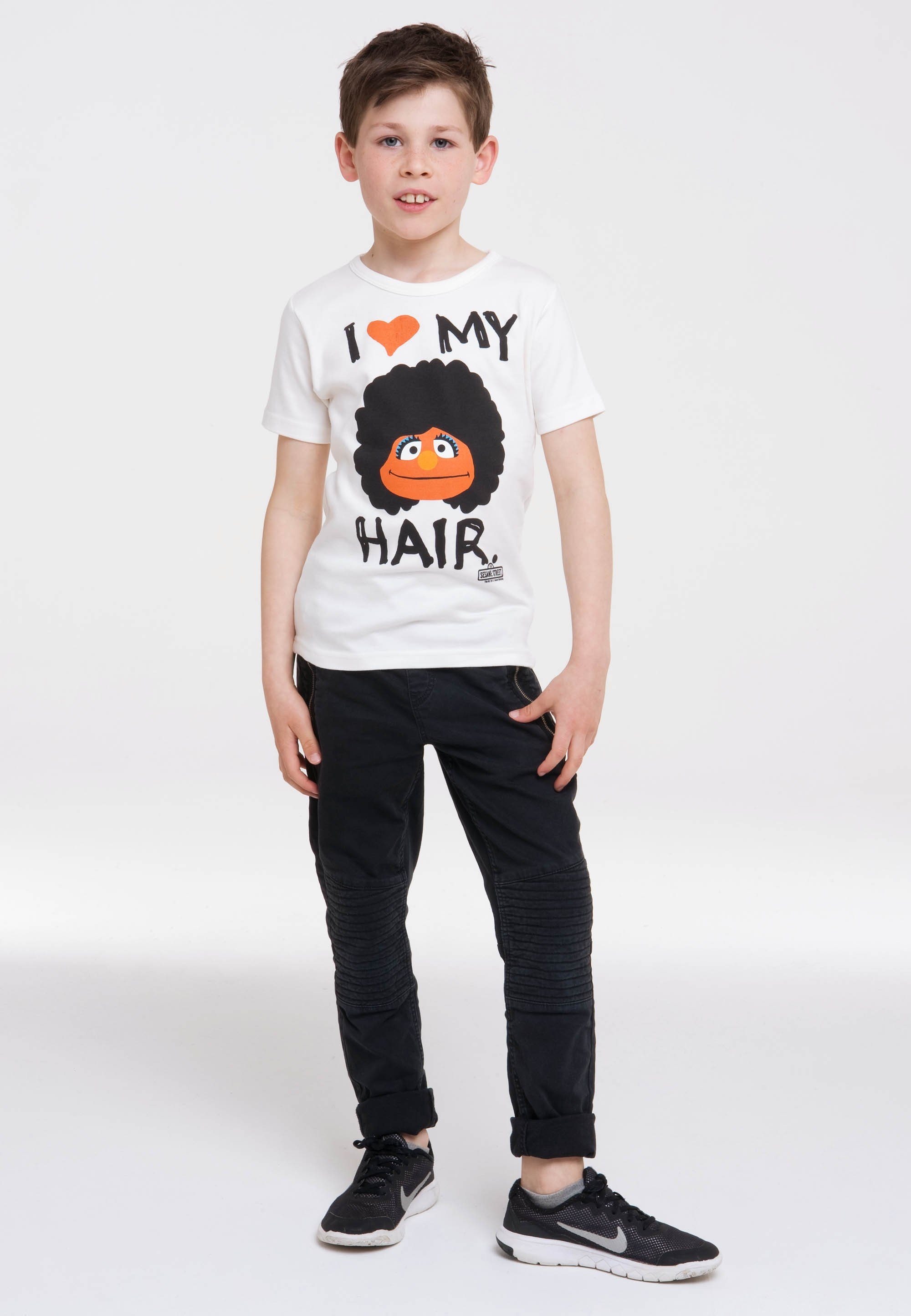 LOGOSHIRT T-Shirt I Love My Hair mit tollem Frontprint