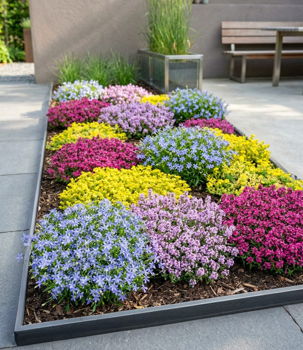 BALDUR Garten Bodendecker Staudenbeet 'Blütenteppich', 12 St., Bodendecker-thymian, lange Blütezeit, bienenfreundlich