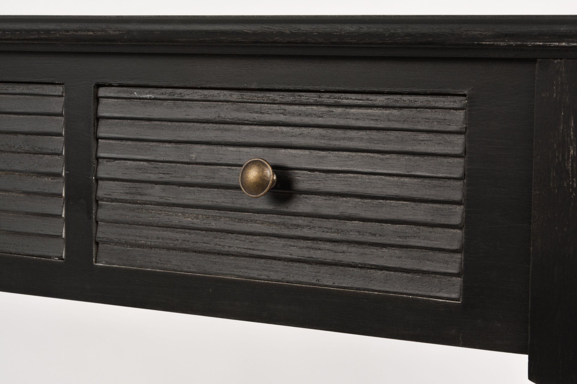 Livin Hill Konsolentisch Livorno, schwarzes Finish mit Shabby-Abnutzungsspuren und Holzstruktur