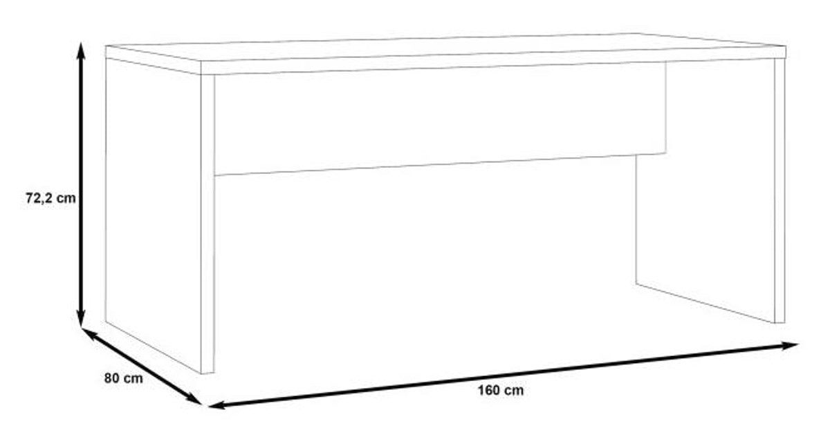 FORTE Schreibtisch Eckschreibtisch Winkelschreibtisch DURO Pinie weiß Eiche antik, Forte (1x Schreibtisch)