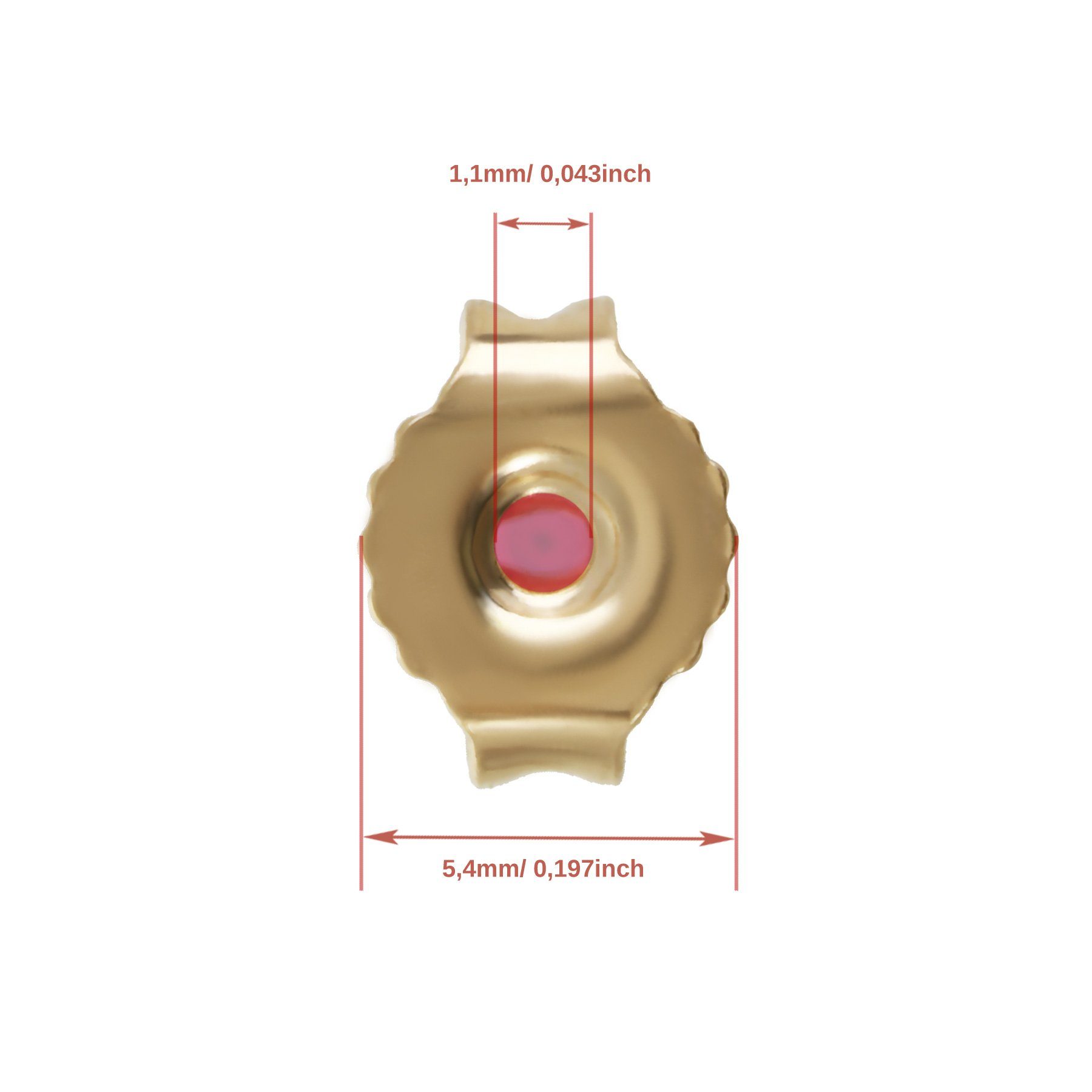 NKlaus Ohrstecker-Verschluss 1 Paar 925er Sterlingsilber Gelbgold vergoldet günstig online kaufen
