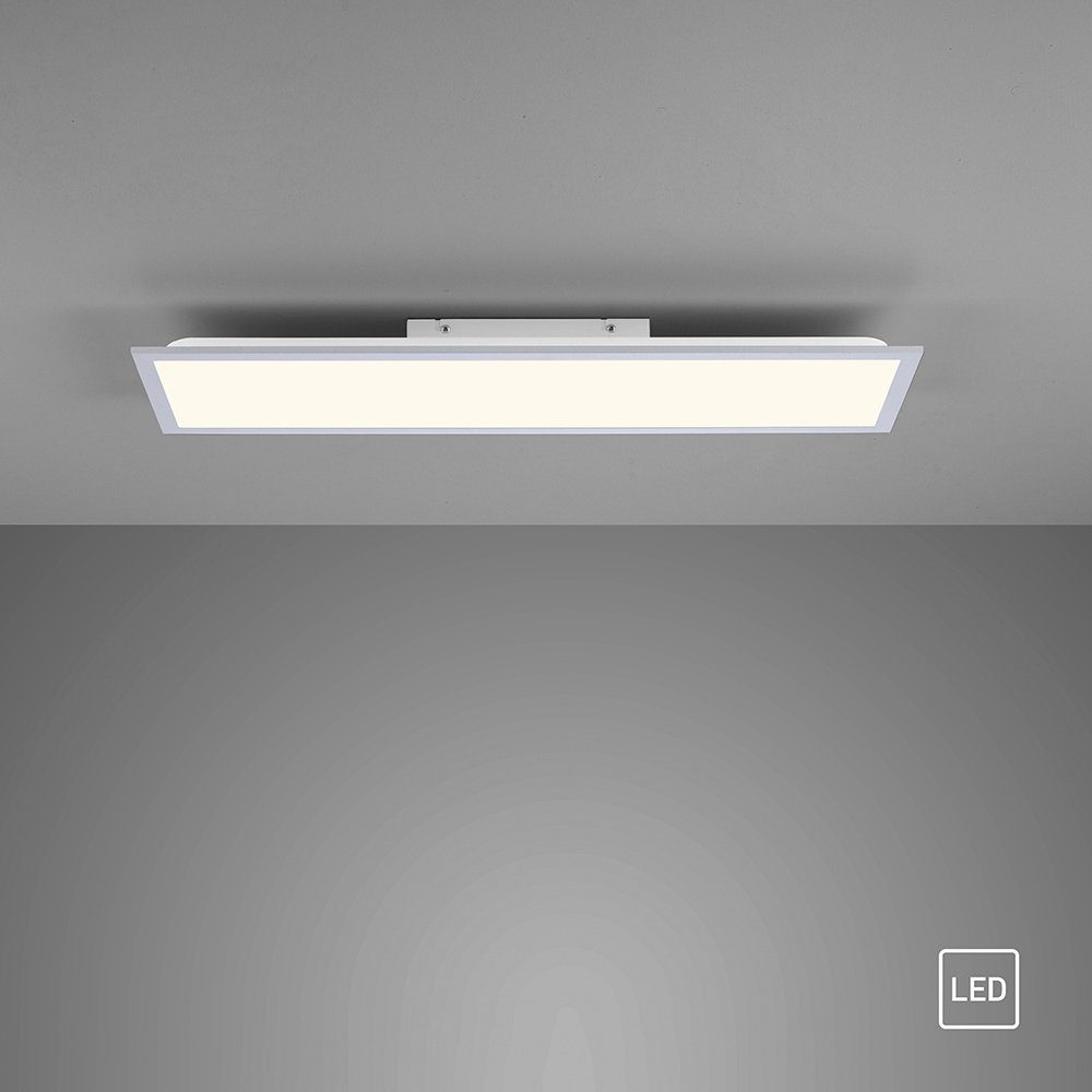 SellTec LED Deckenleuchte LED Deckenleuchte Panel Flat, warmweiße Lichtfarbe, 1xLED-Board/14W/3000K, warmweiß, rechteckig 80x25cm, warmweiße Lichtfarbe sparsam