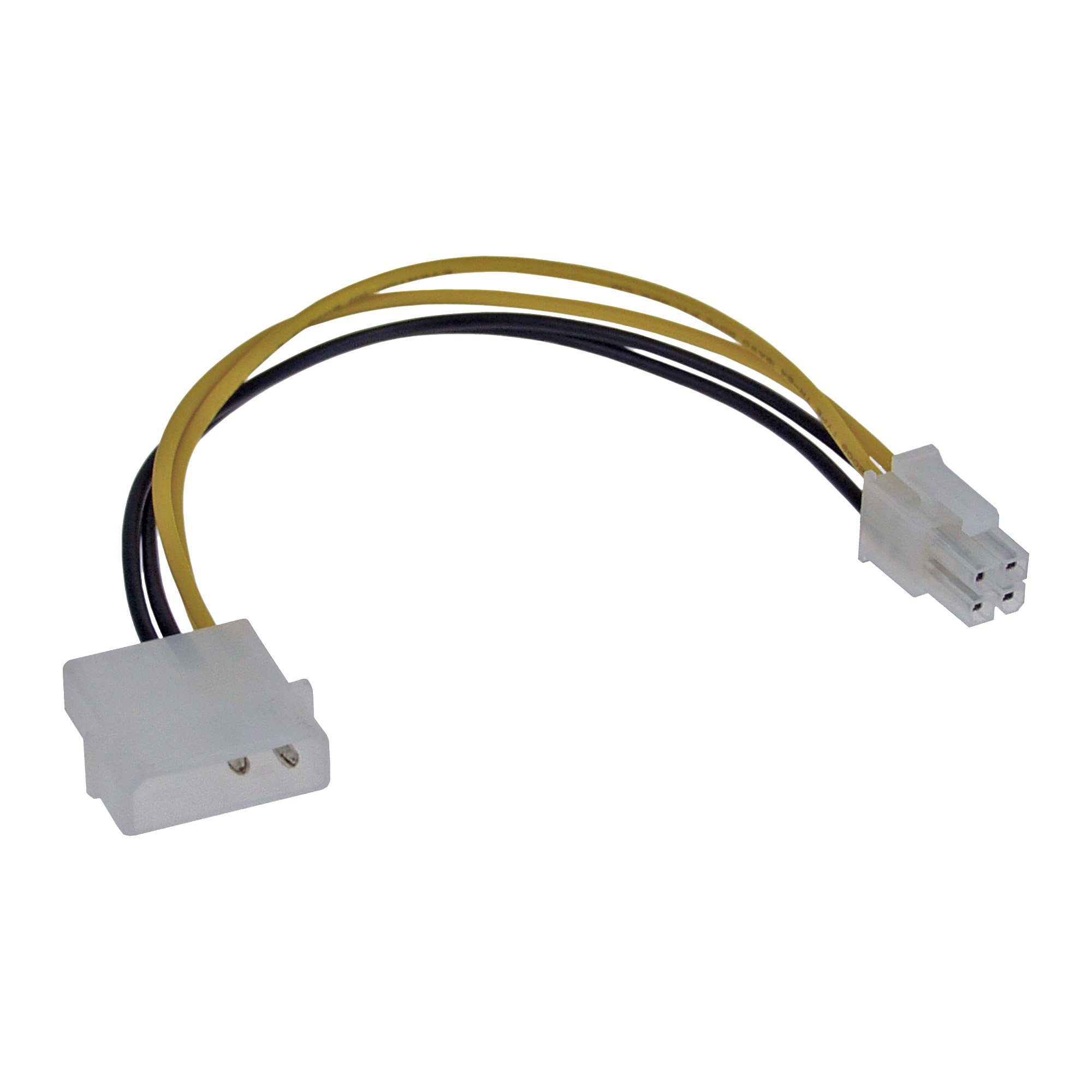 INTOS ELECTRONIC AG InLine® Stromadapter intern, 4pol Netzteil zu 4pol Mainboard, 20cm Computer-Kabel