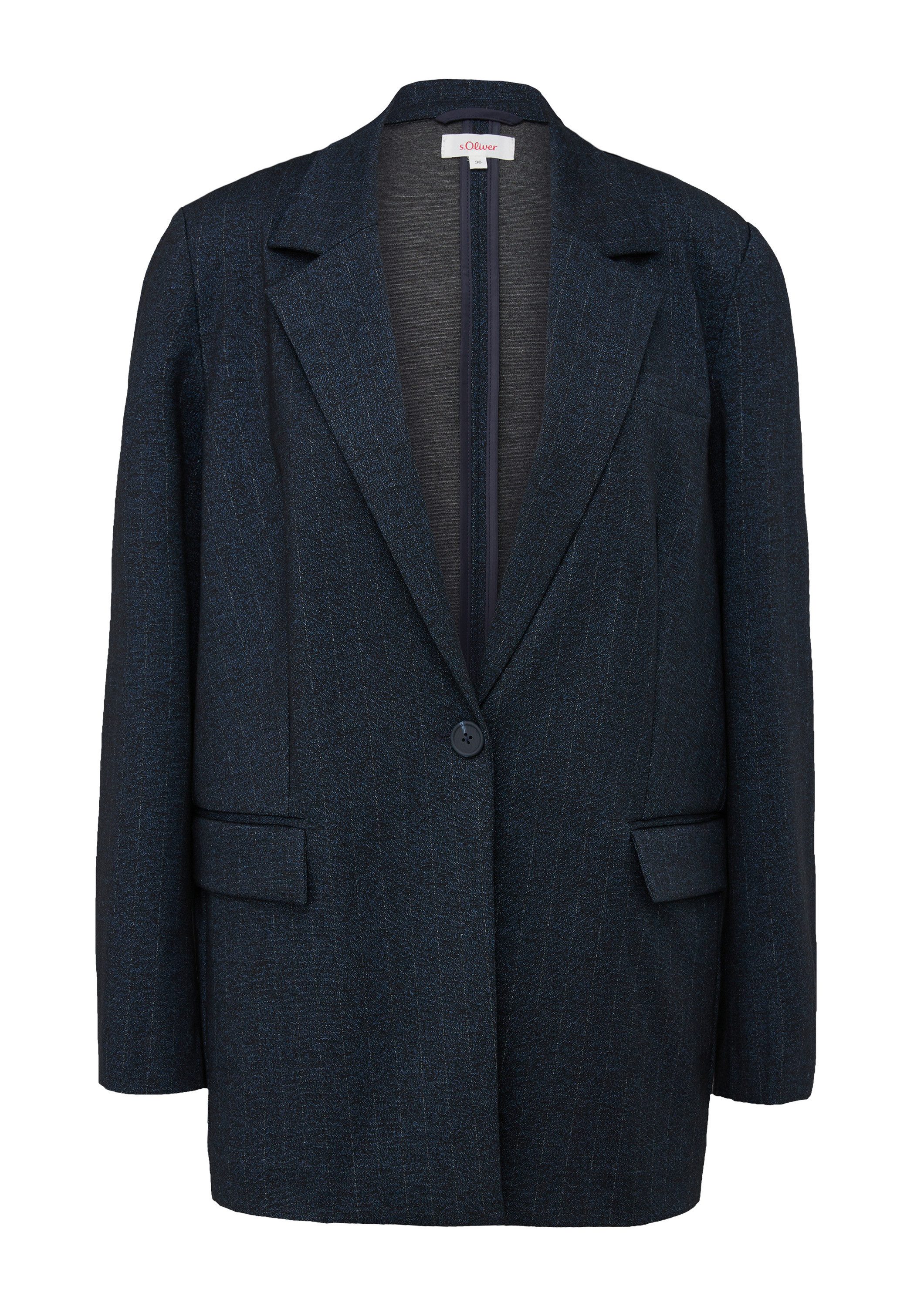 s.Oliver Jackenblazer Indoor-Blazer Blazer mit Nadelstreifen