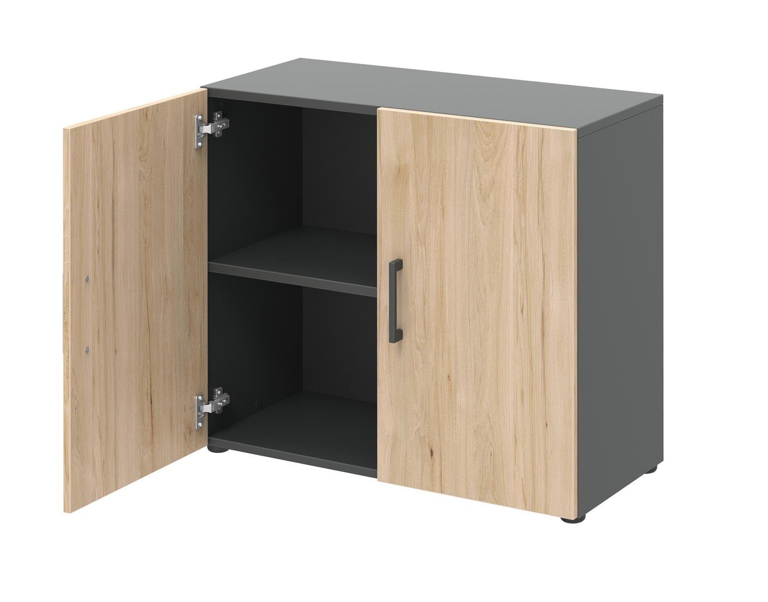 in Aktenschrank und Frontdekor mit mit home.office Korpus 859 und Hickory Türen in 2 by rb 2 Ordnerhöhen möbelando Anthrazit