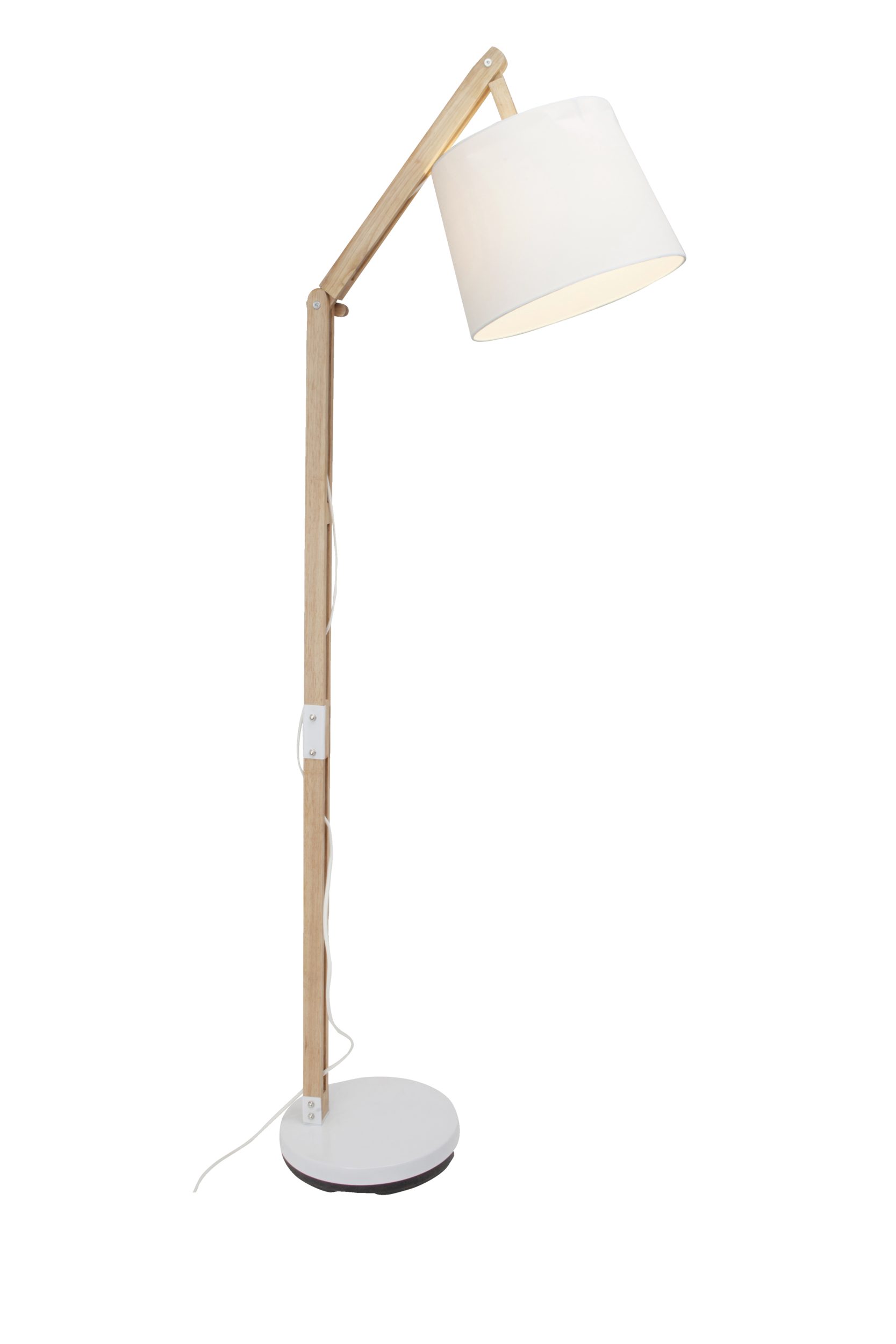 Lightbox Stehlampe, ohne Leuchtmittel, 1 flammig - Stehleuchte mit dekorativem Stoffschirm & Fußschalter